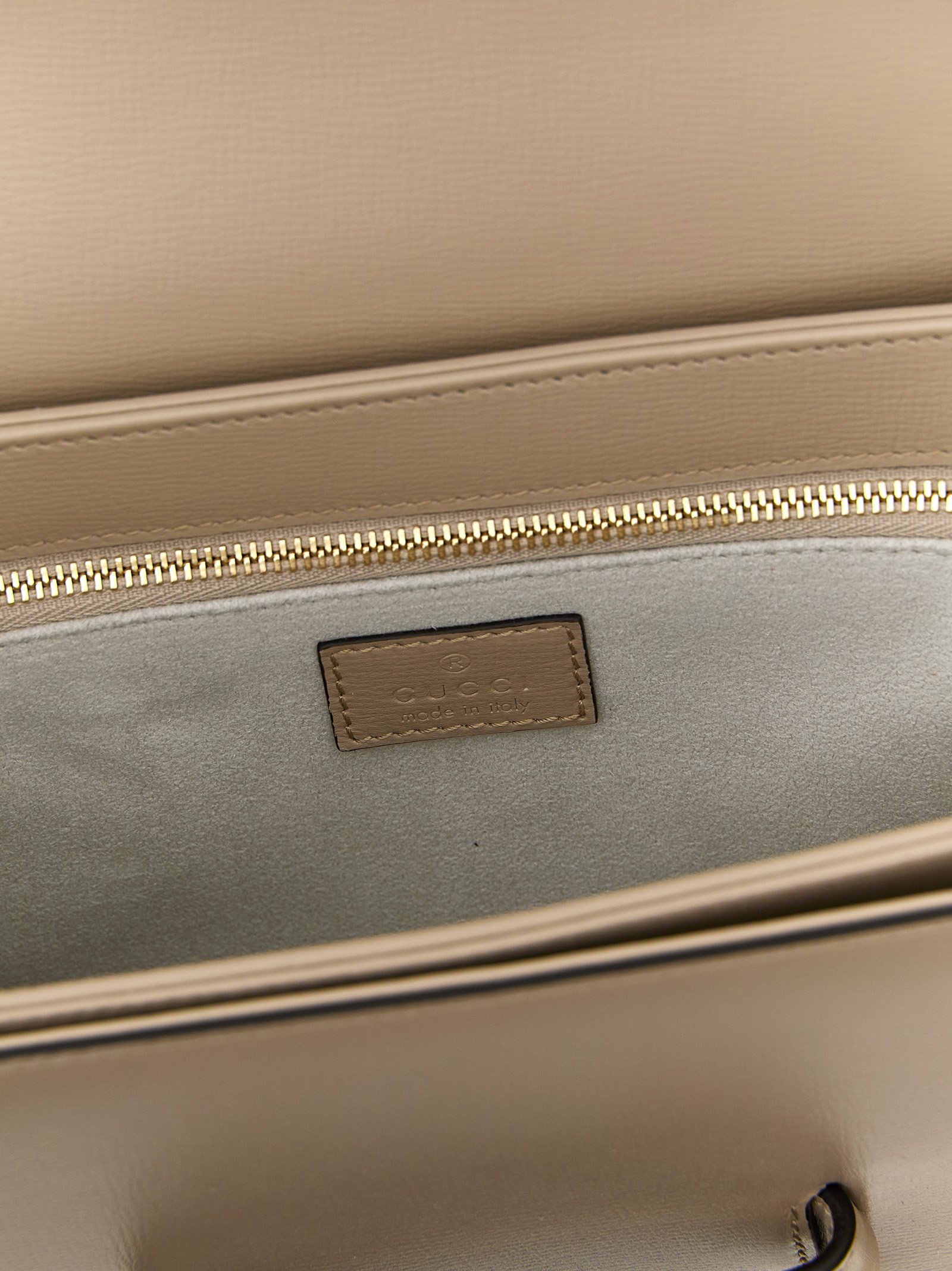 Gucci Beige Calfskin Shoulder Bag - Image 4