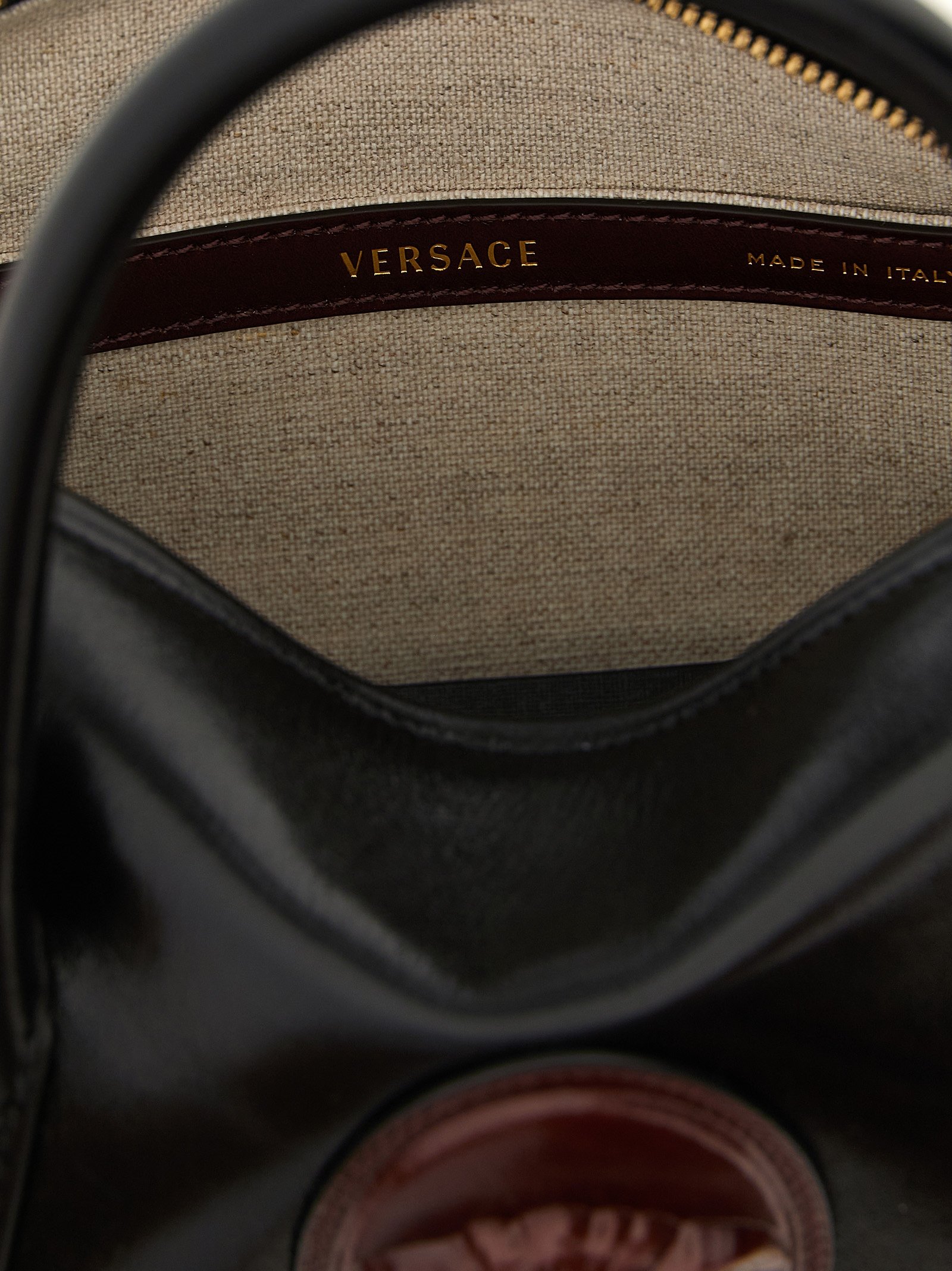 Versace Black Calfskin Handbag - Image 4