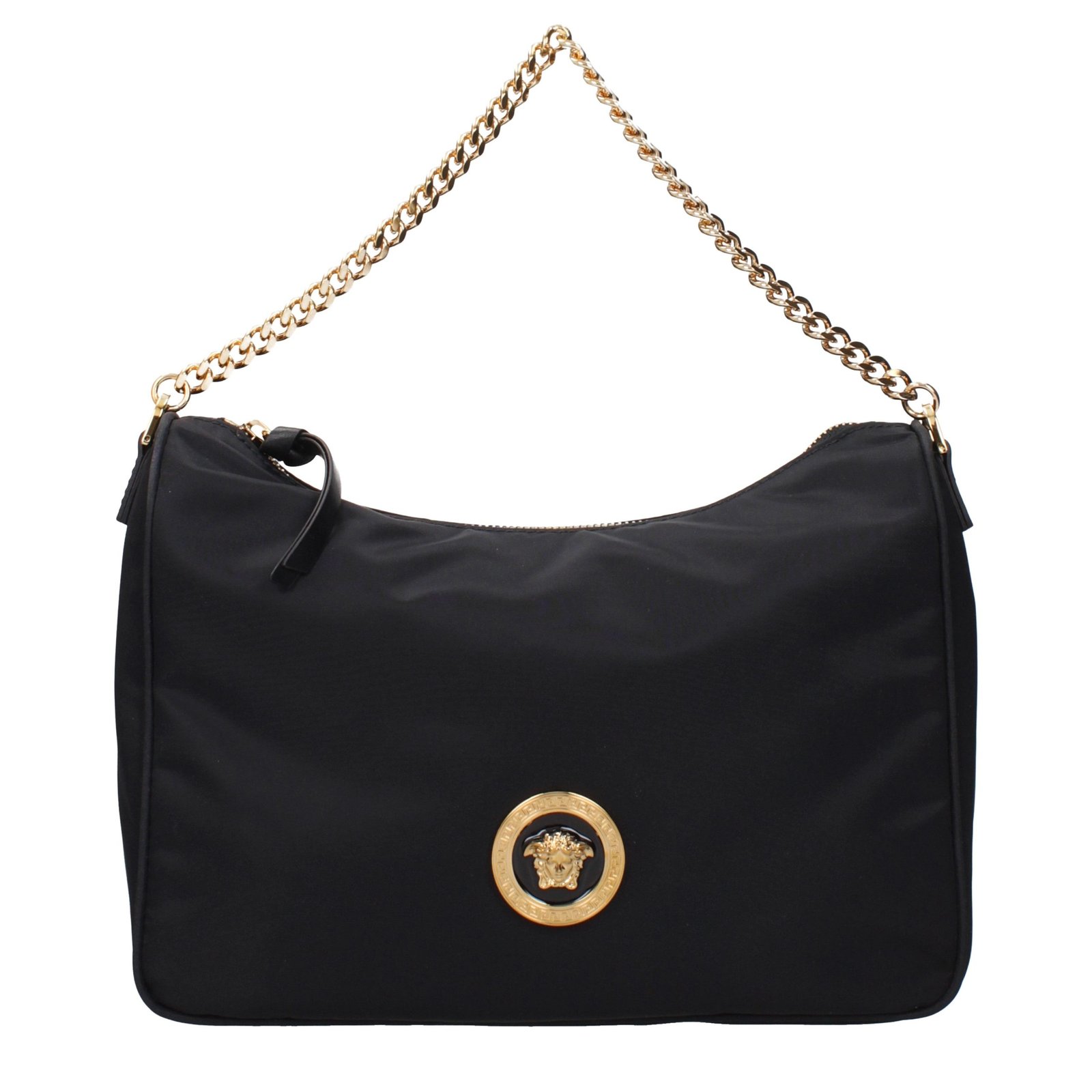 Versace Black Fabric Handbag