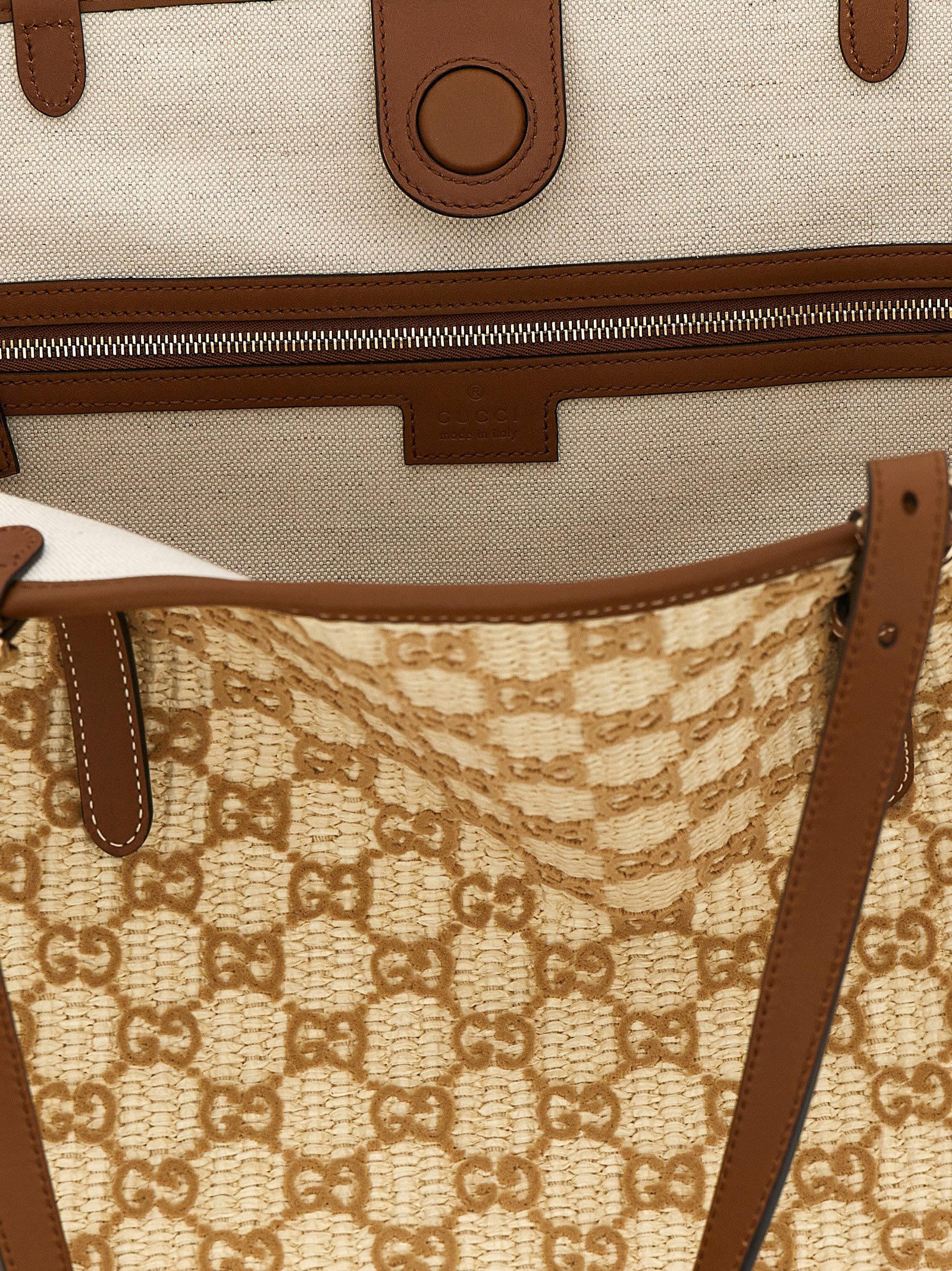 Gucci Brown Cotton Handbag - Image 4