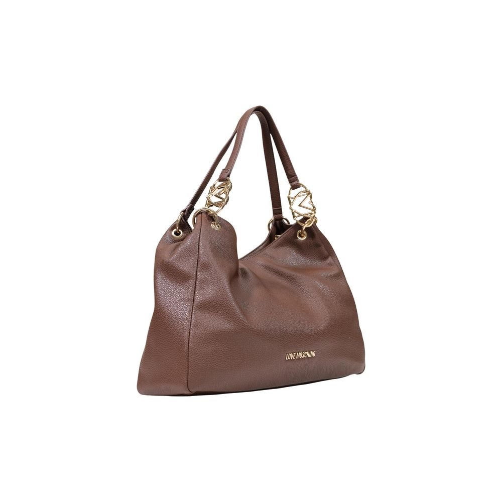 Love Moschino Brown Polyethylene Handbag - Image 2