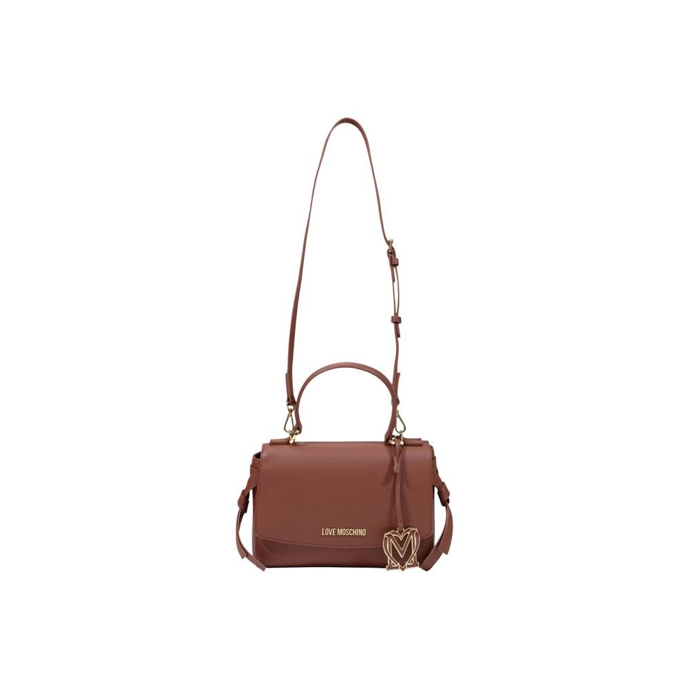Love Moschino Brown Polyethylene Handbag - Image 4