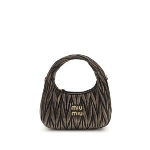Miu Miu Brown Calf Leather Bos Taurus Shoulder Bag