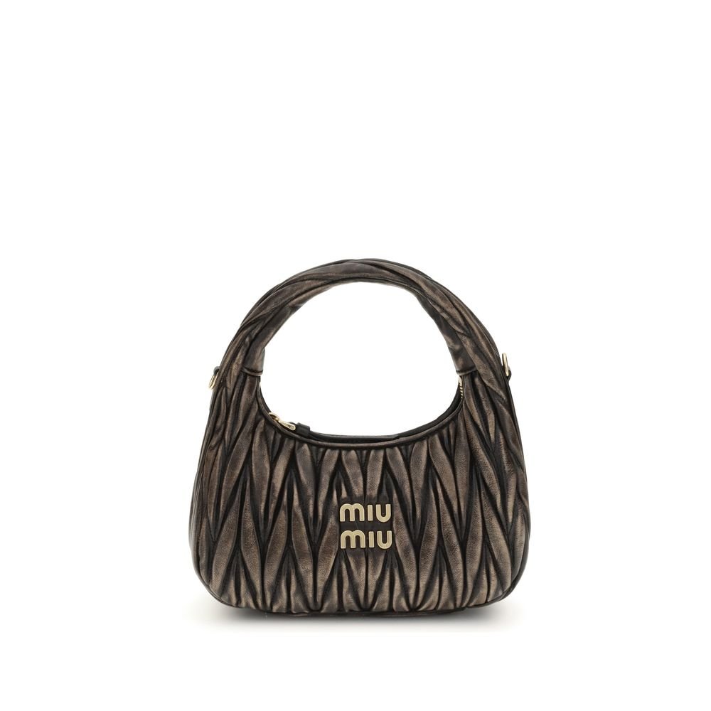 Miu Miu Brown Calf Leather Bos Taurus Shoulder Bag
