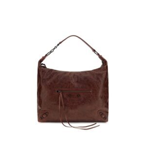Balenciaga Bordeaux Lamb Ovis Aries Shoulder Bag