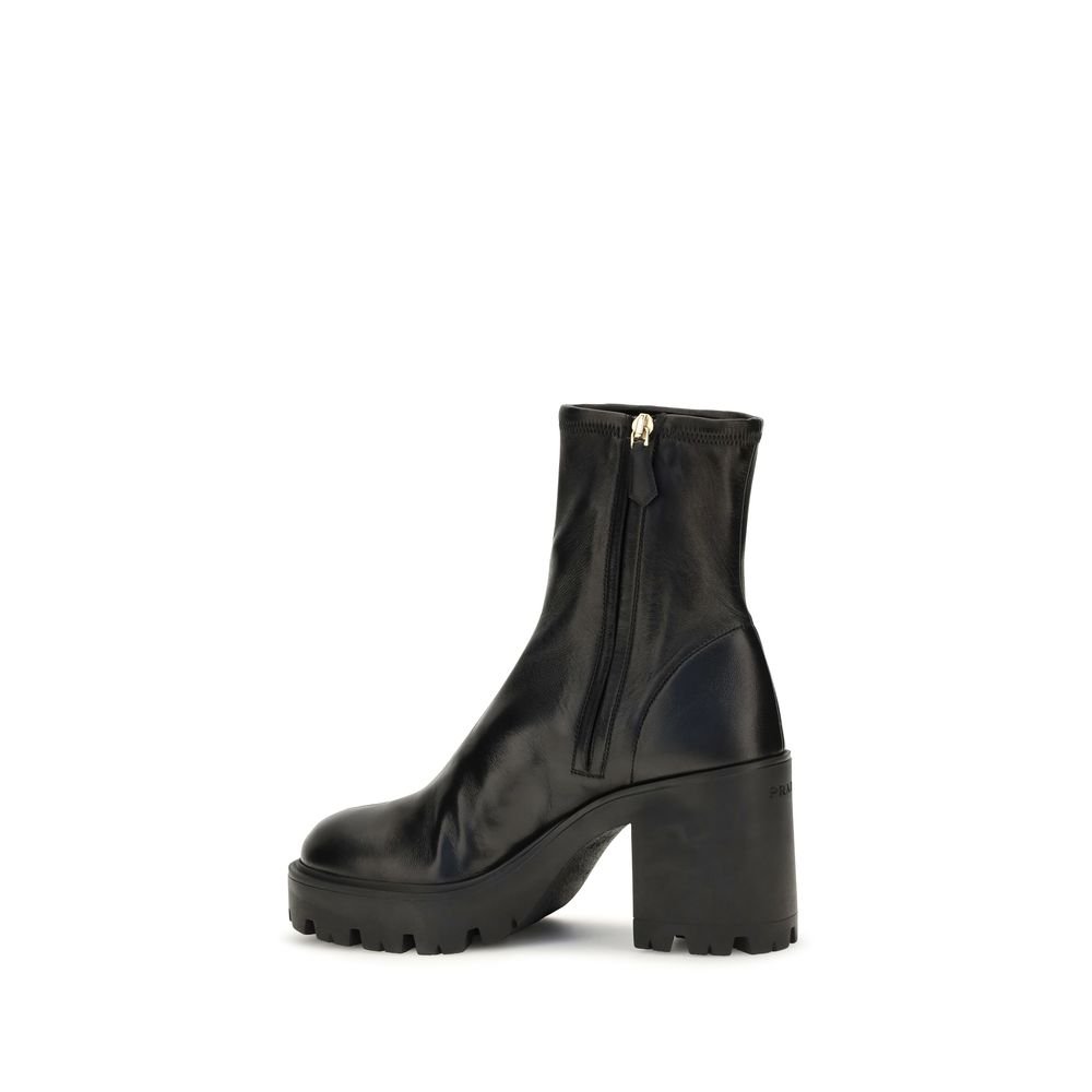 Prada Black Calf Leather Bos Taurus Ankle Boots - Image 3