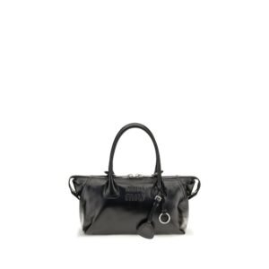 Miu Miu Black Calf Leather Bos Taurus Handbag