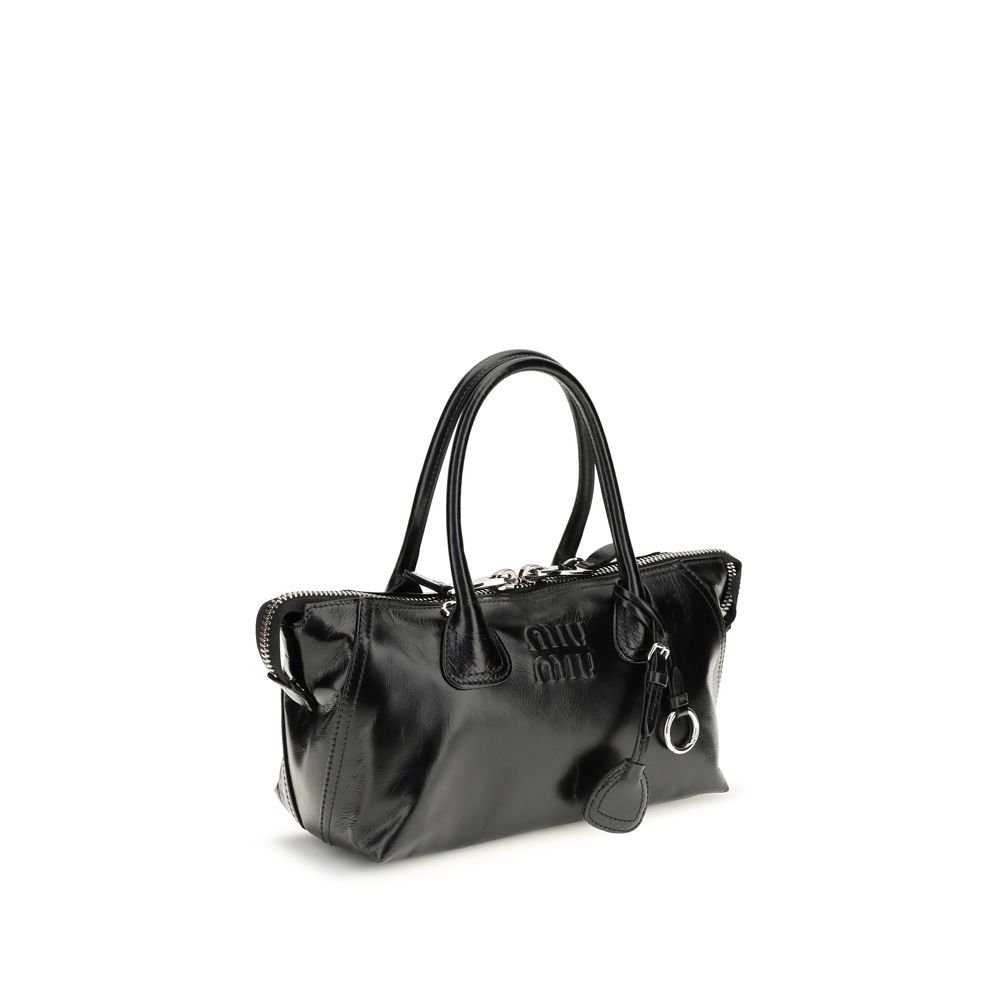 Miu Miu Black Calf Leather Bos Taurus Handbag - Image 2