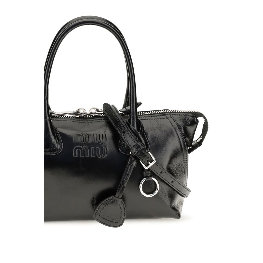 Miu Miu Black Calf Leather Bos Taurus Handbag - Image 4