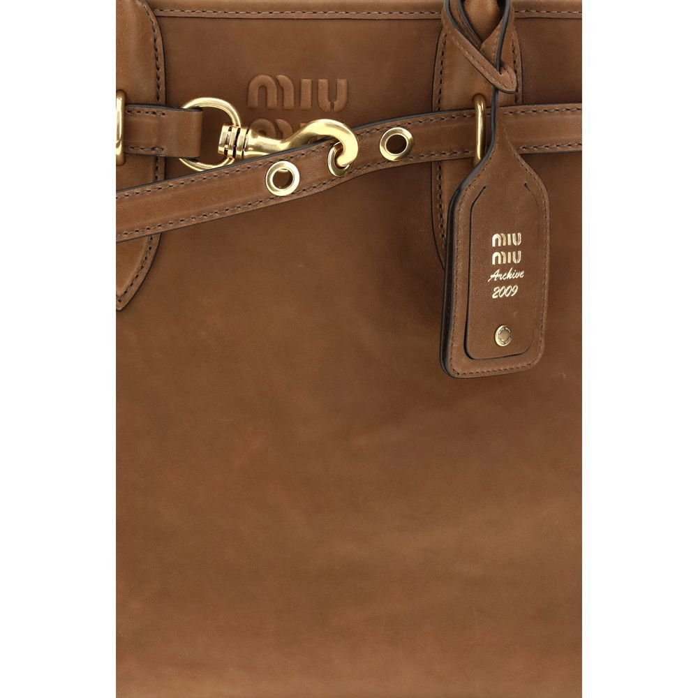 Miu Miu Brown Calf Leather Bos Taurus Shoulder Bag - Image 4