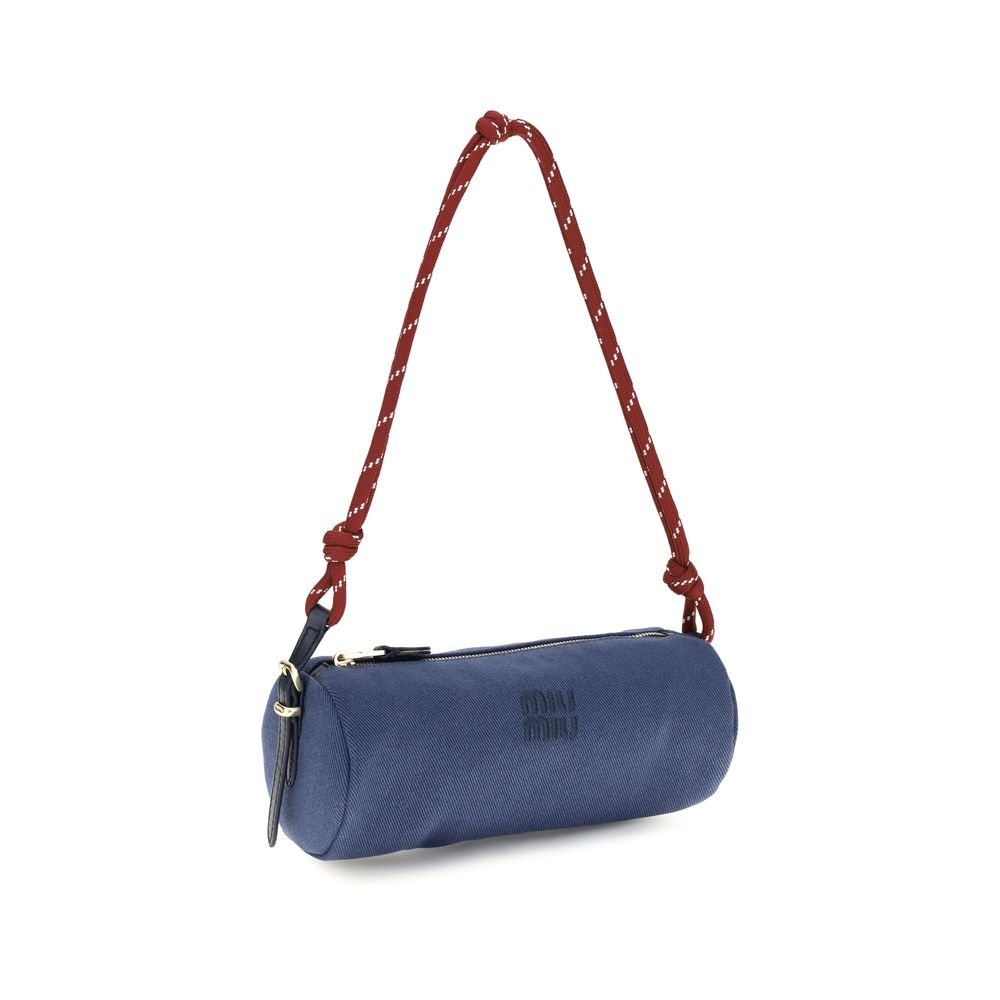 Miu Miu Blue Cotton Shoulder Bag - Image 2