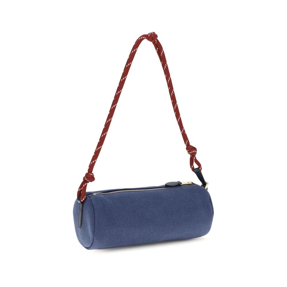 Miu Miu Blue Cotton Shoulder Bag - Image 3