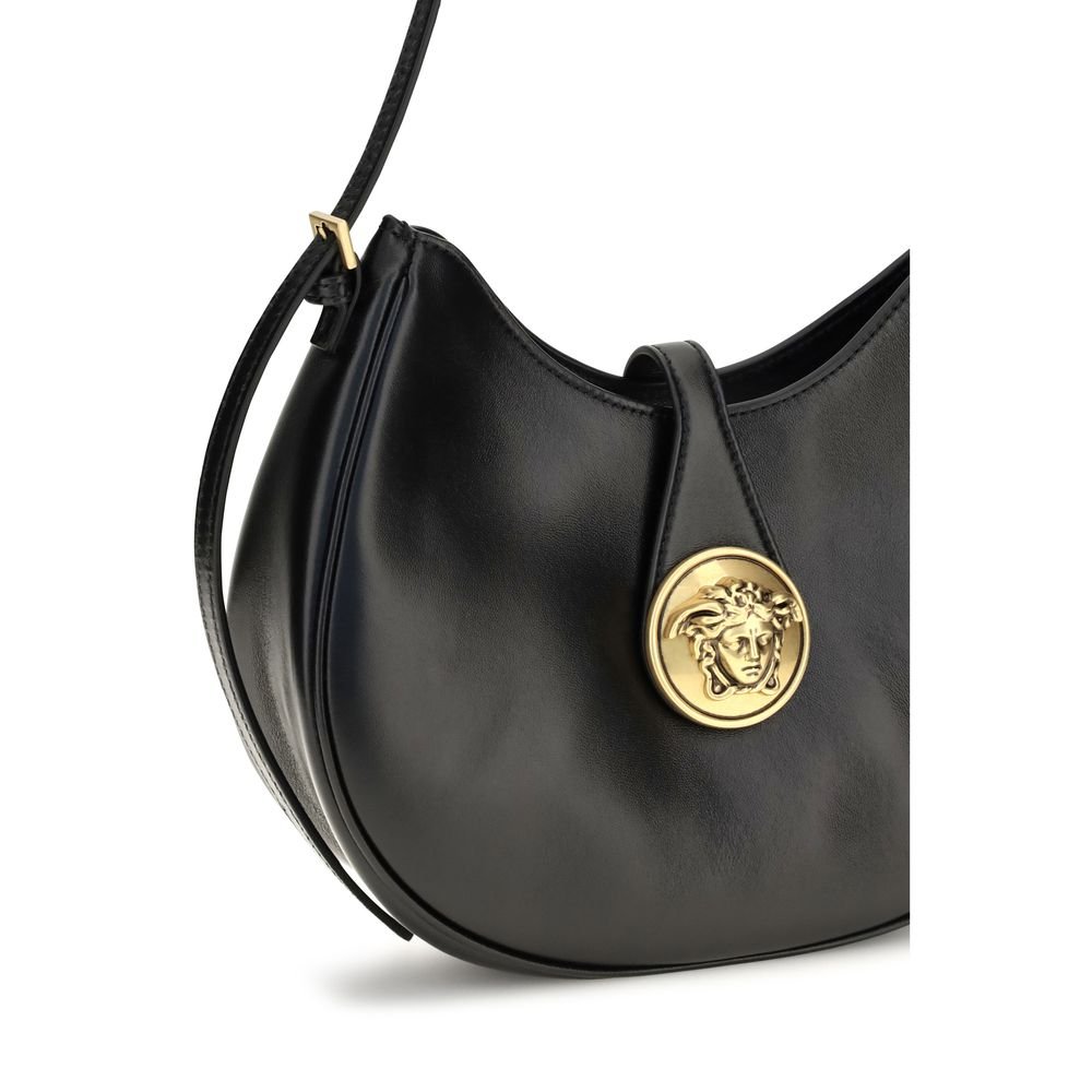 Versace Black Calf Leather Bos Taurus Shoulder Bag - Image 4