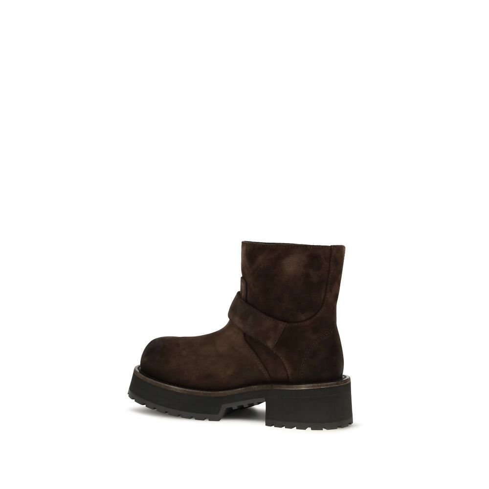Balenciaga Brown Calf Leather Bos Taurus Ankle Boots - Image 3