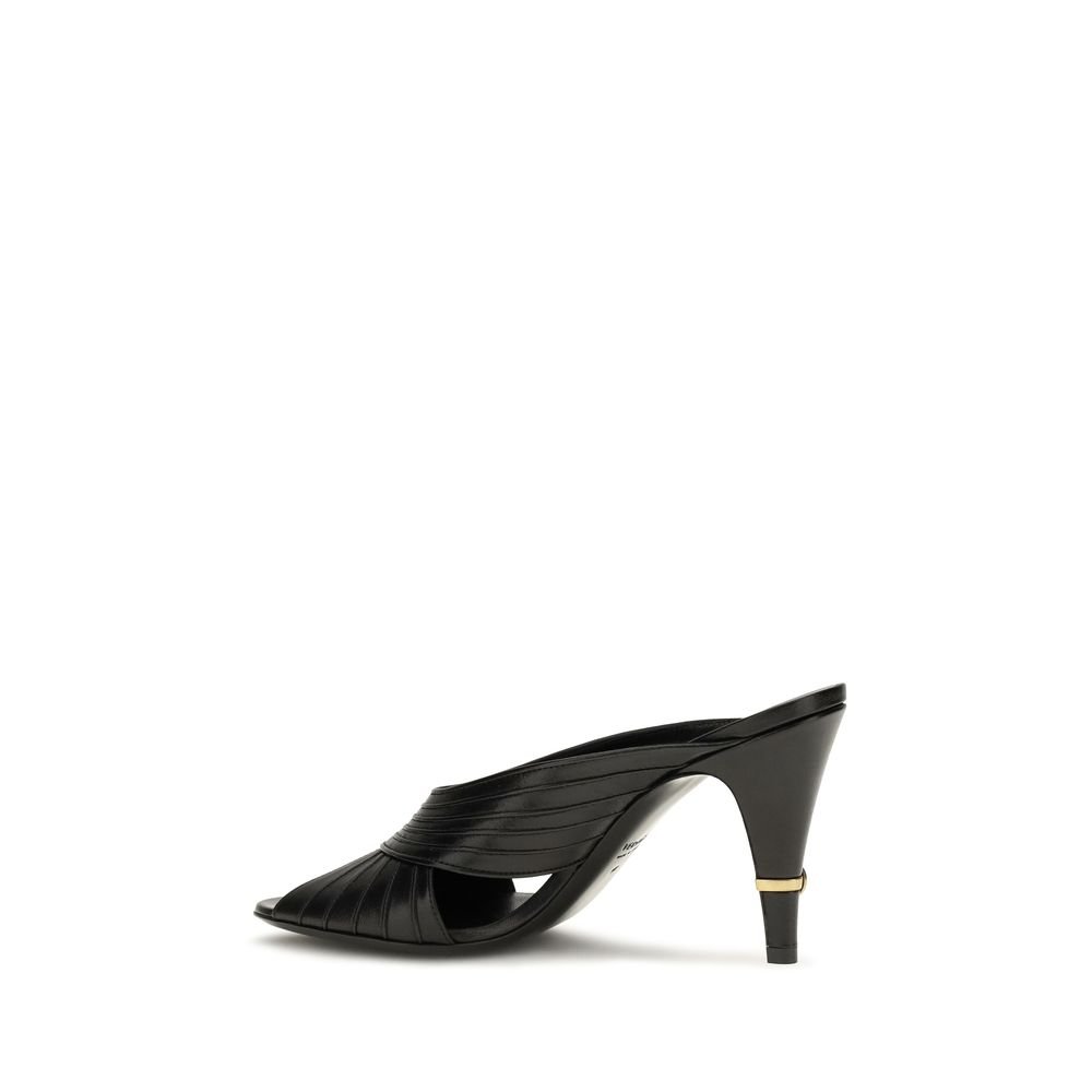 Versace Black Lamb Ovis Aries Mules - Image 3