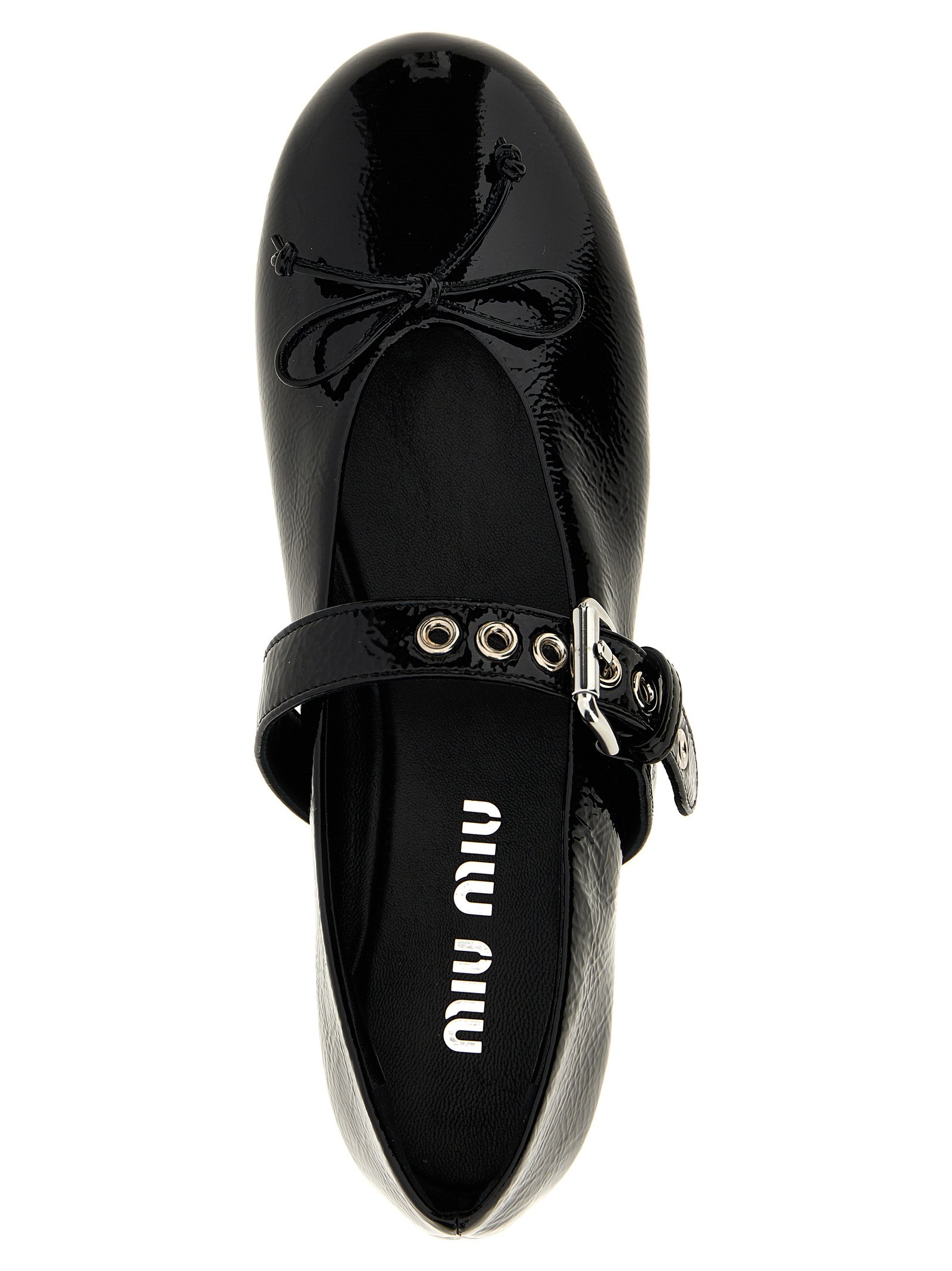 Miu Miu Black Calfskin Ballet Flats - Image 4