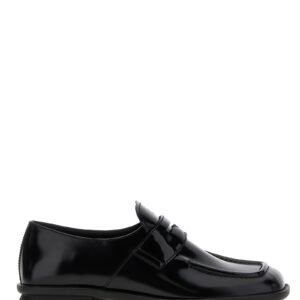 Prada Black Calfskin Slip-On Loafers