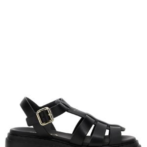 Prada Black Calfskin Flat Sandals
