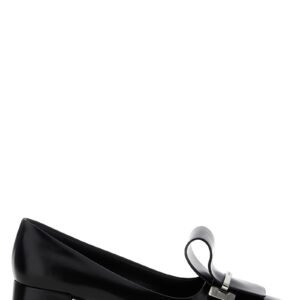 Prada Black Calfskin Mid Heel Pumps