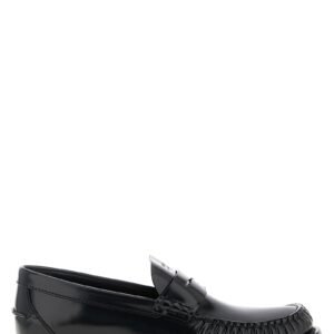 Prada Black Calfskin Slip-On Loafers