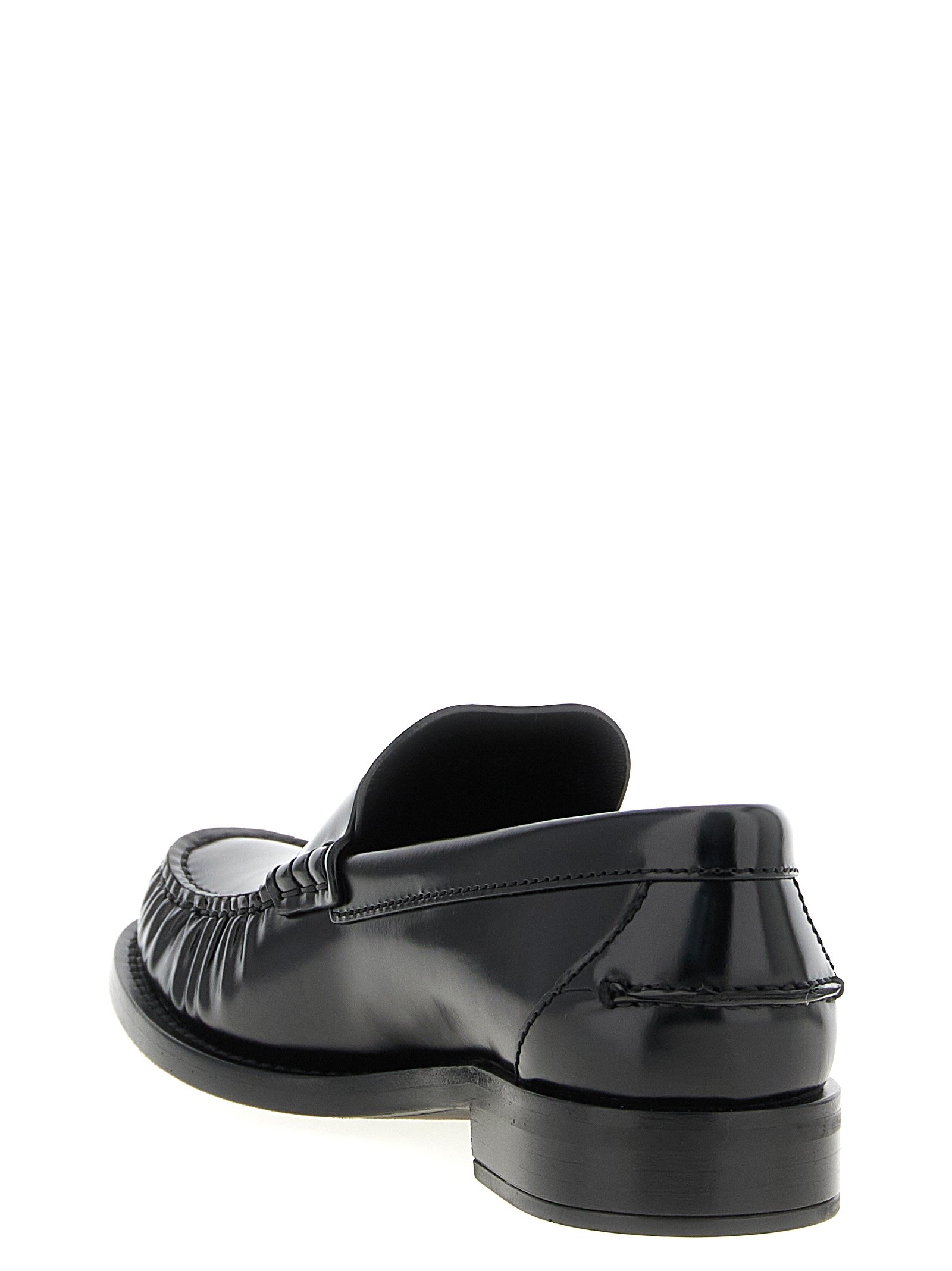 Prada Black Calfskin Slip-On Loafers - Image 3