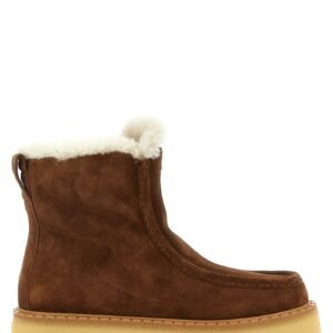 Prada Brown Calfskin Ankle Boots