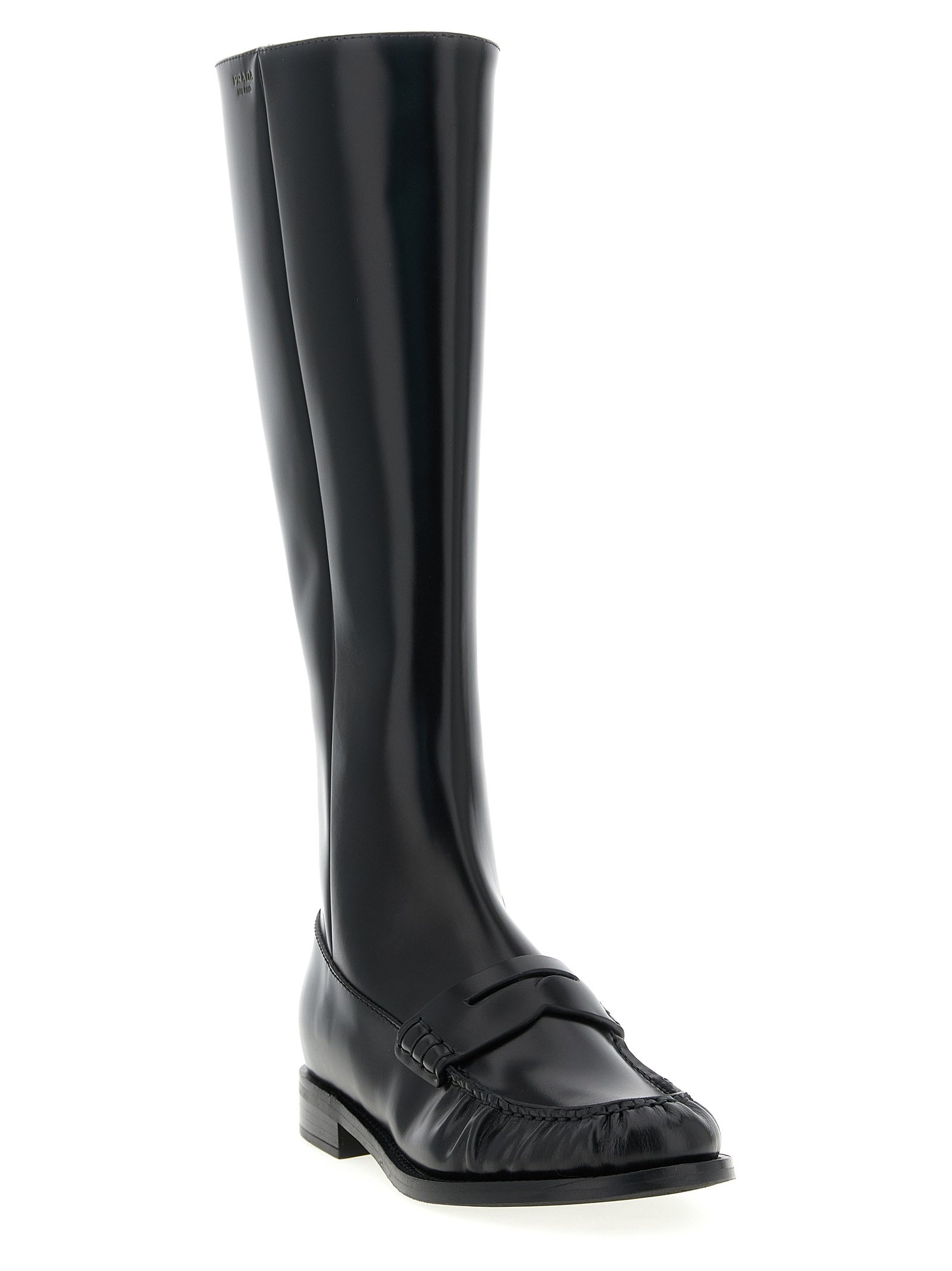Prada Black Calfskin Over The Knee - Image 2