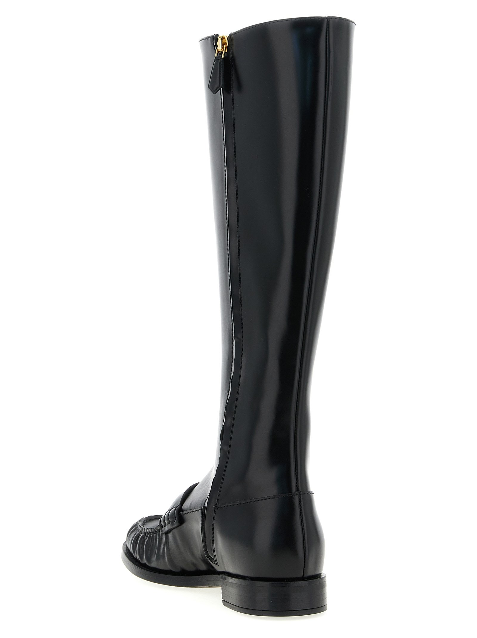 Prada Black Calfskin Over The Knee - Image 3