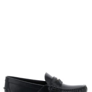 Prada Black Calfskin Slip-On Loafers