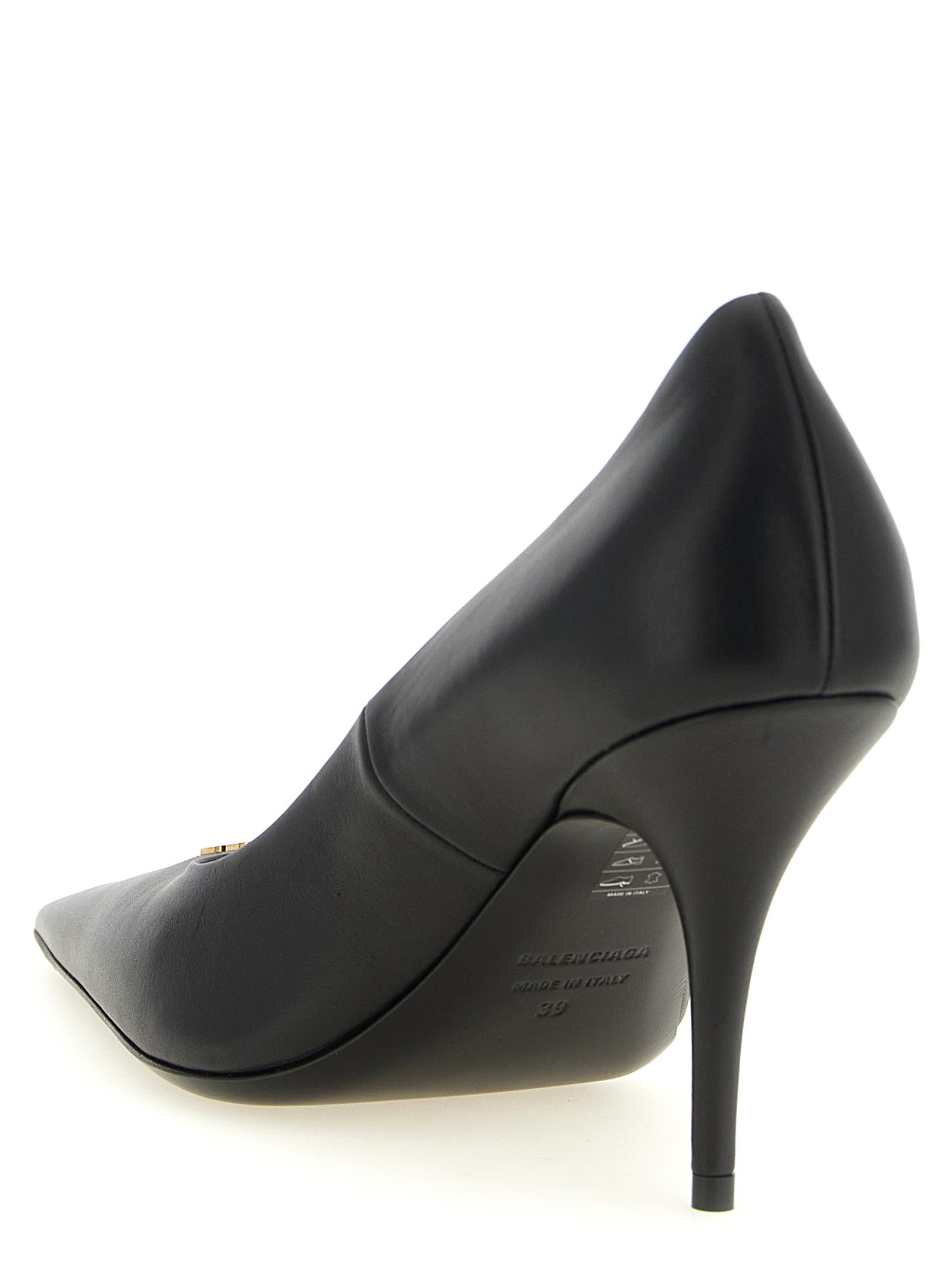 Balenciaga Black Calfskin High Heel Pumps - Image 3