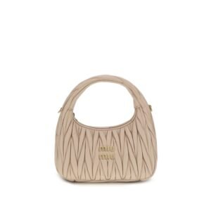 Miu Miu Beige Calf Leather Bos Taurus Handbag