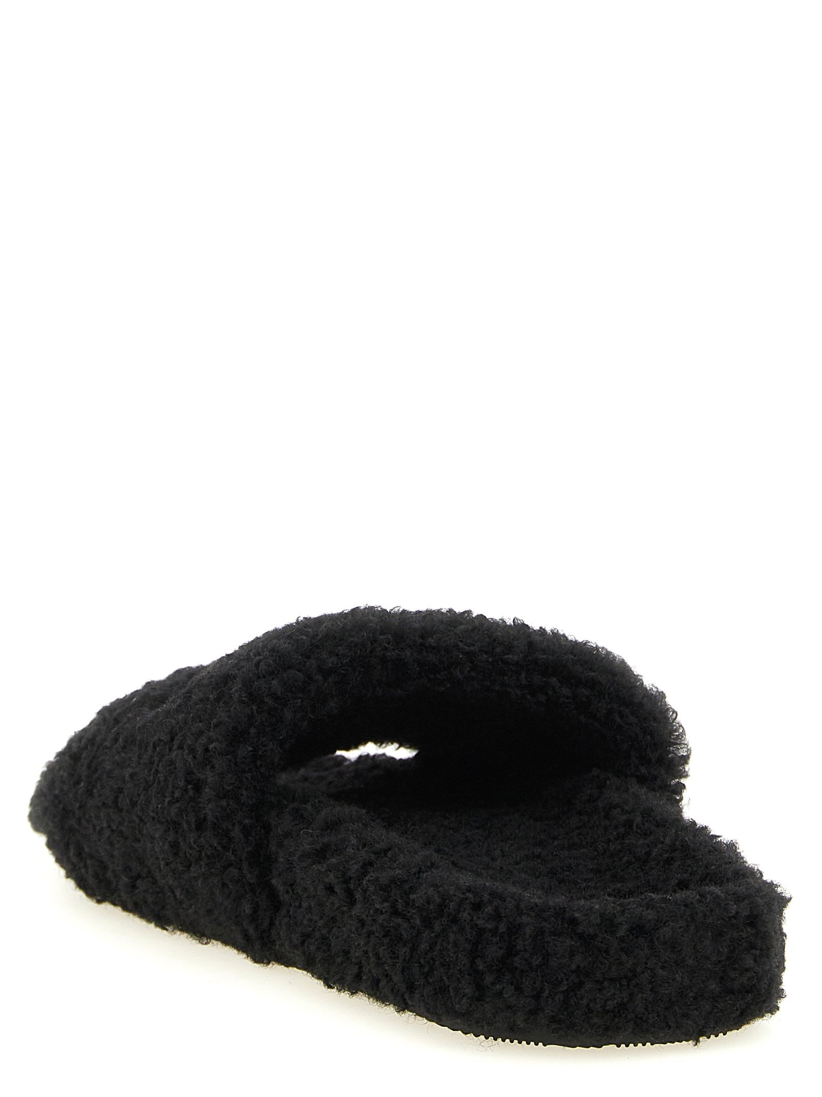 Balenciaga Black Polyester Slides - Image 3