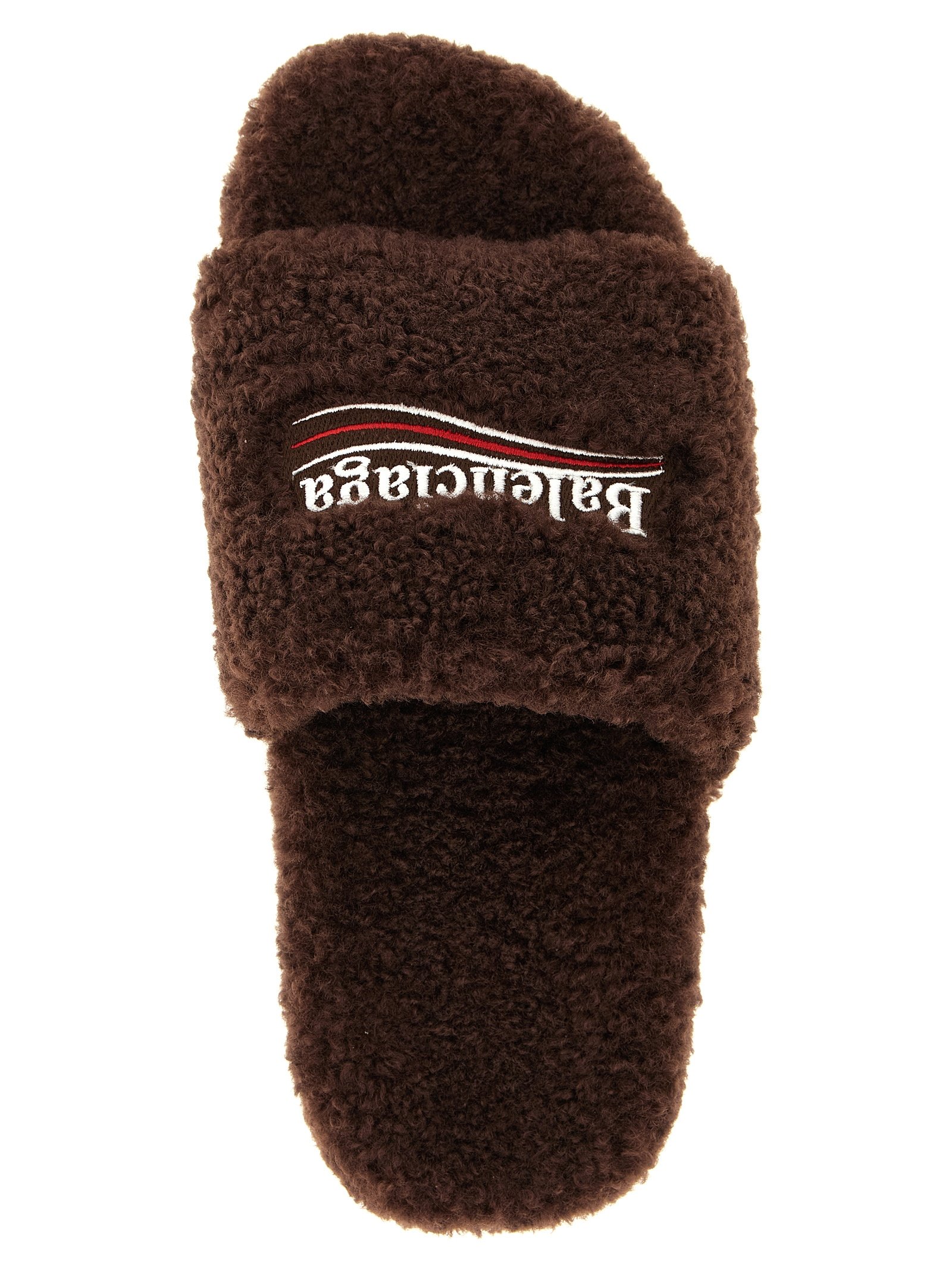 Balenciaga Brown Polyester Slides - Image 4