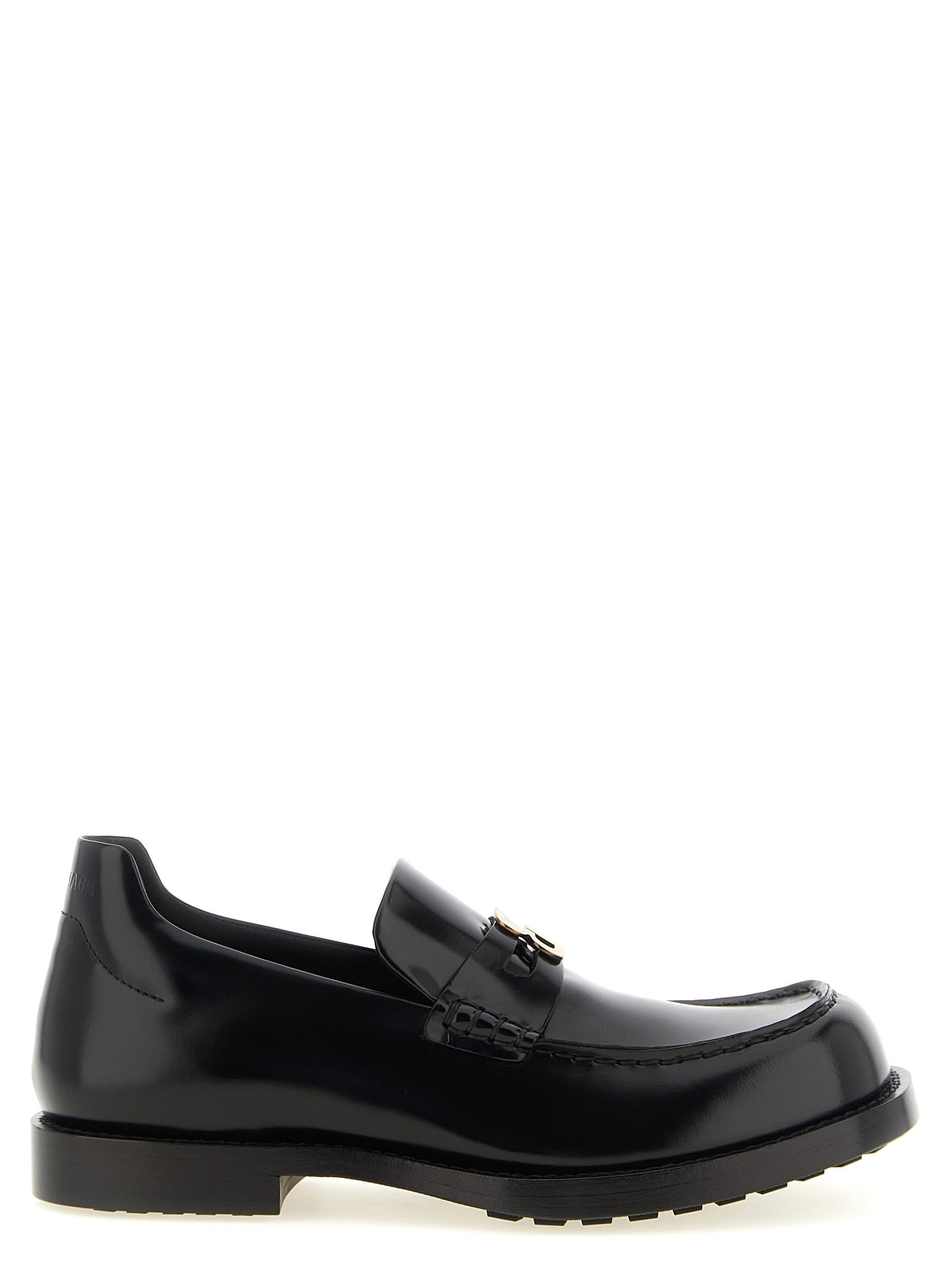 Balenciaga Black Calfskin Slip-On Loafers