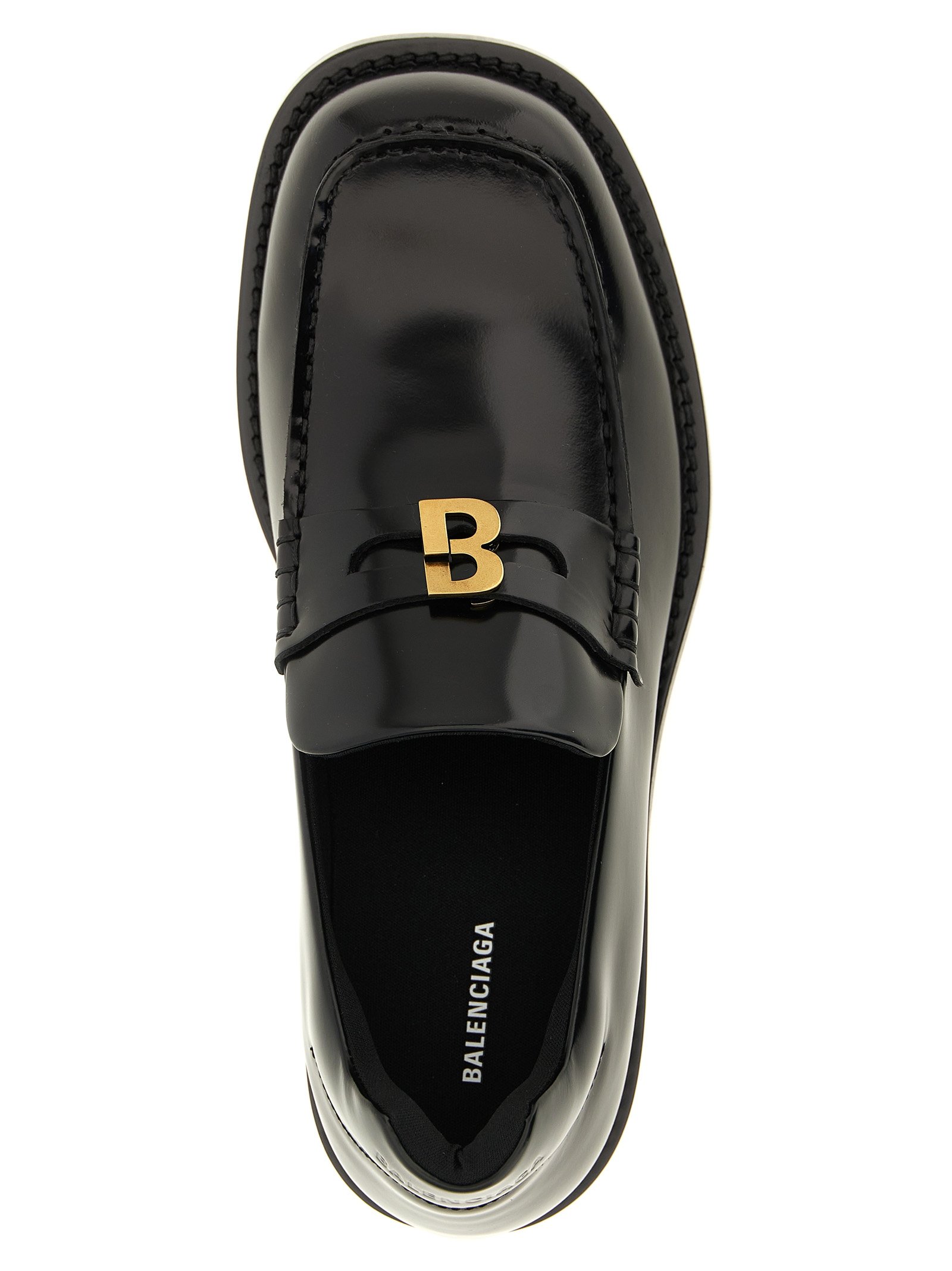 Balenciaga Black Calfskin Slip-On Loafers - Image 4
