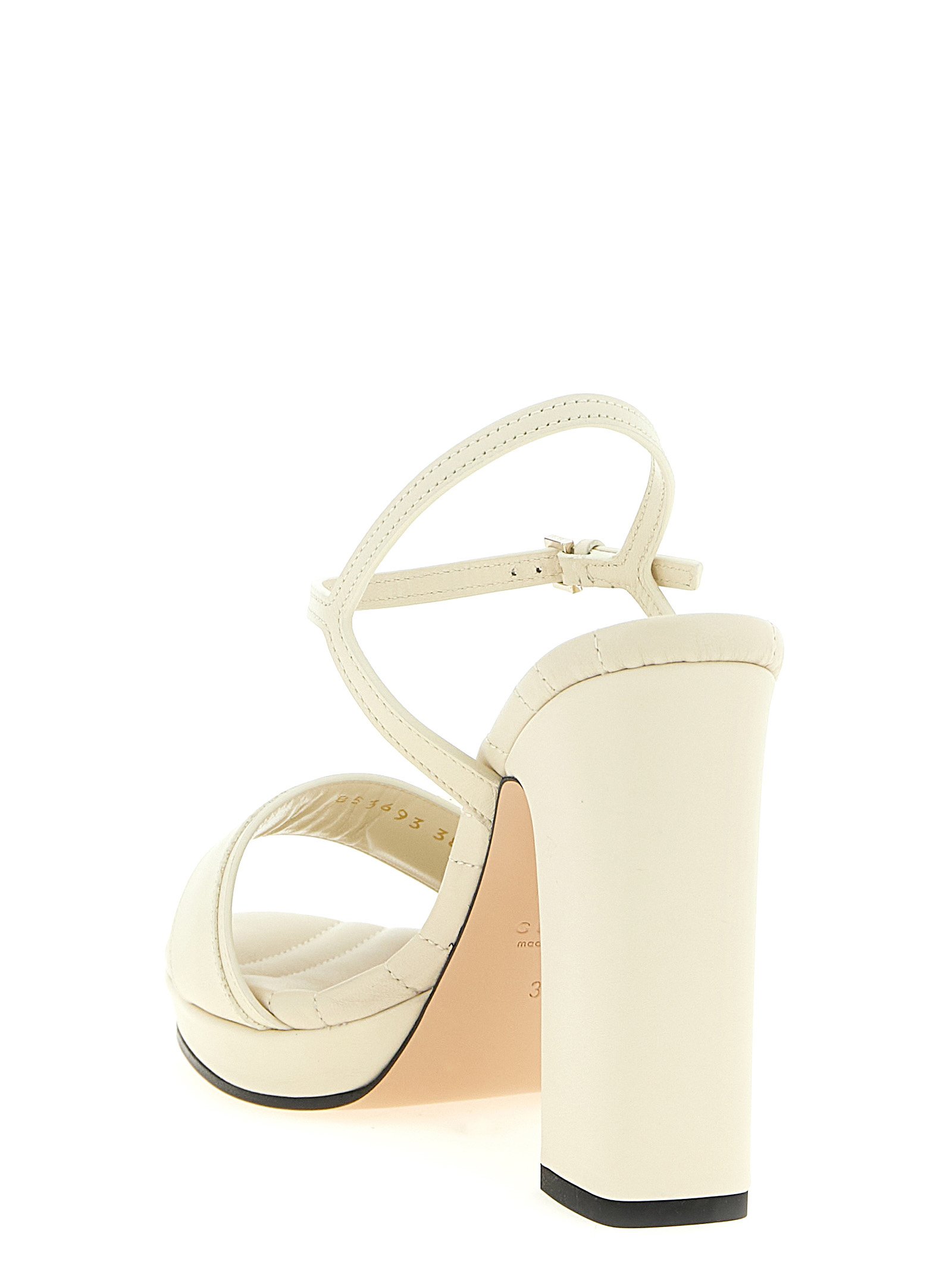 Gucci White Calfskin High Heel Pumps - Image 3