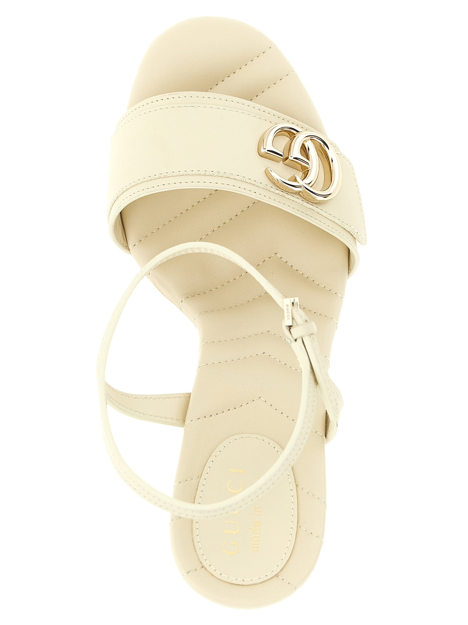 Gucci White Calfskin High Heel Pumps - Image 4