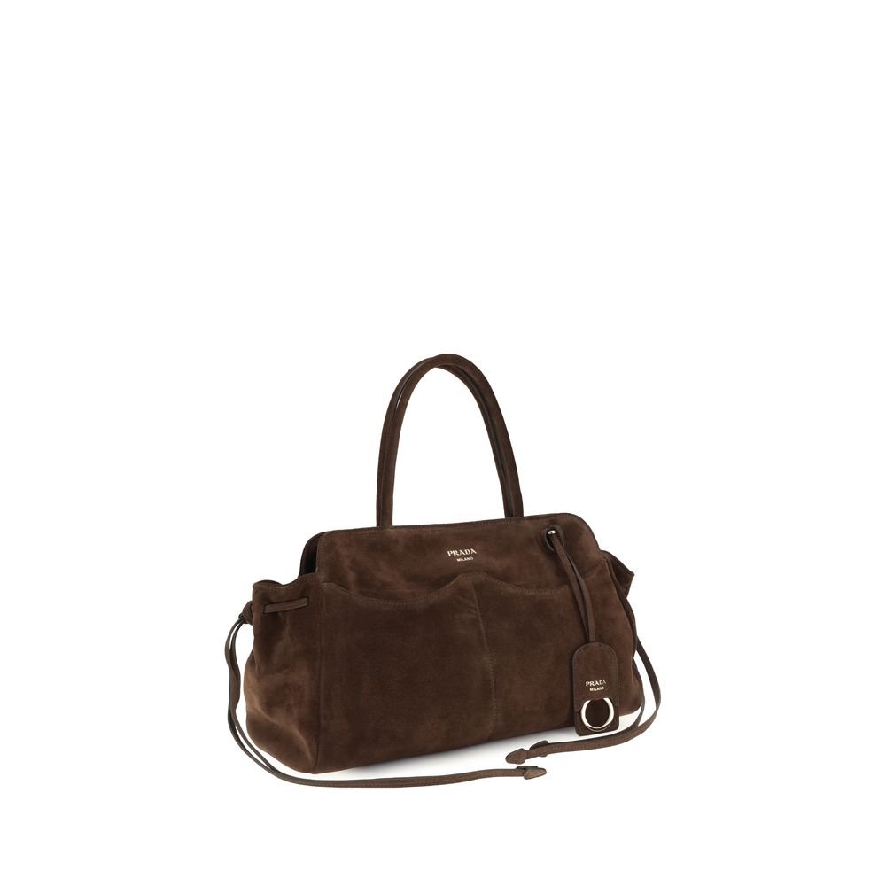 Prada Brown Suede Leather Shoulder Bag - Image 2