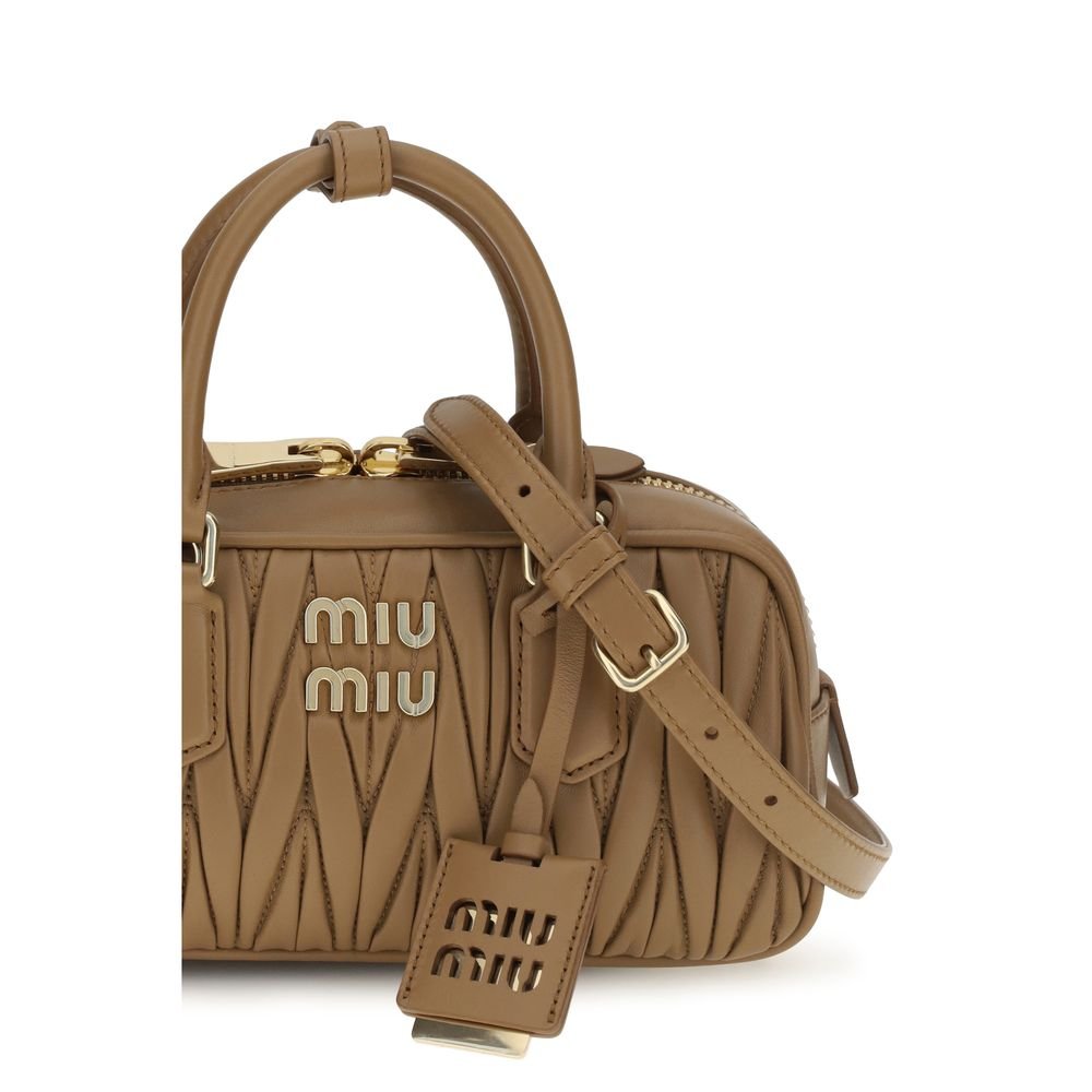 Miu Miu Beige Calf Leather Bos Taurus Handbag - Image 4
