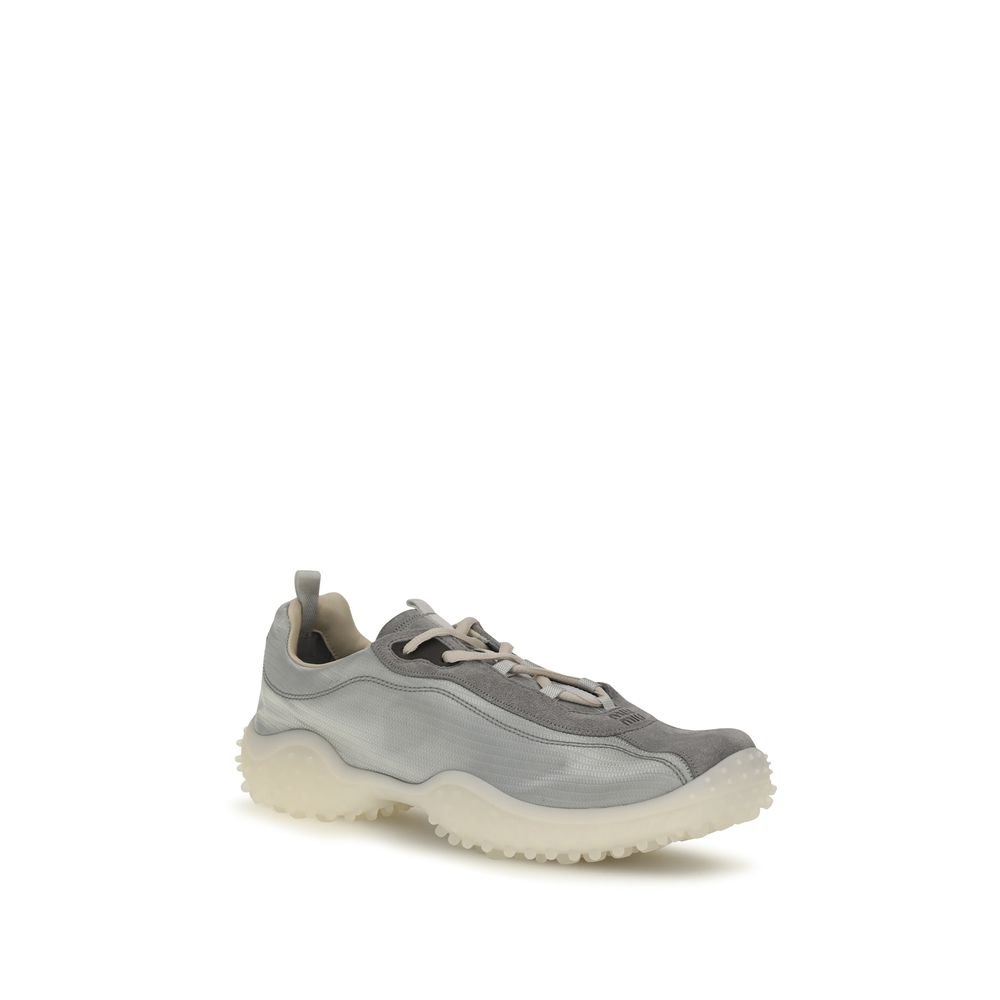 Miu Miu Gray Recycled Polyamide Chunky Sneakers - Image 2