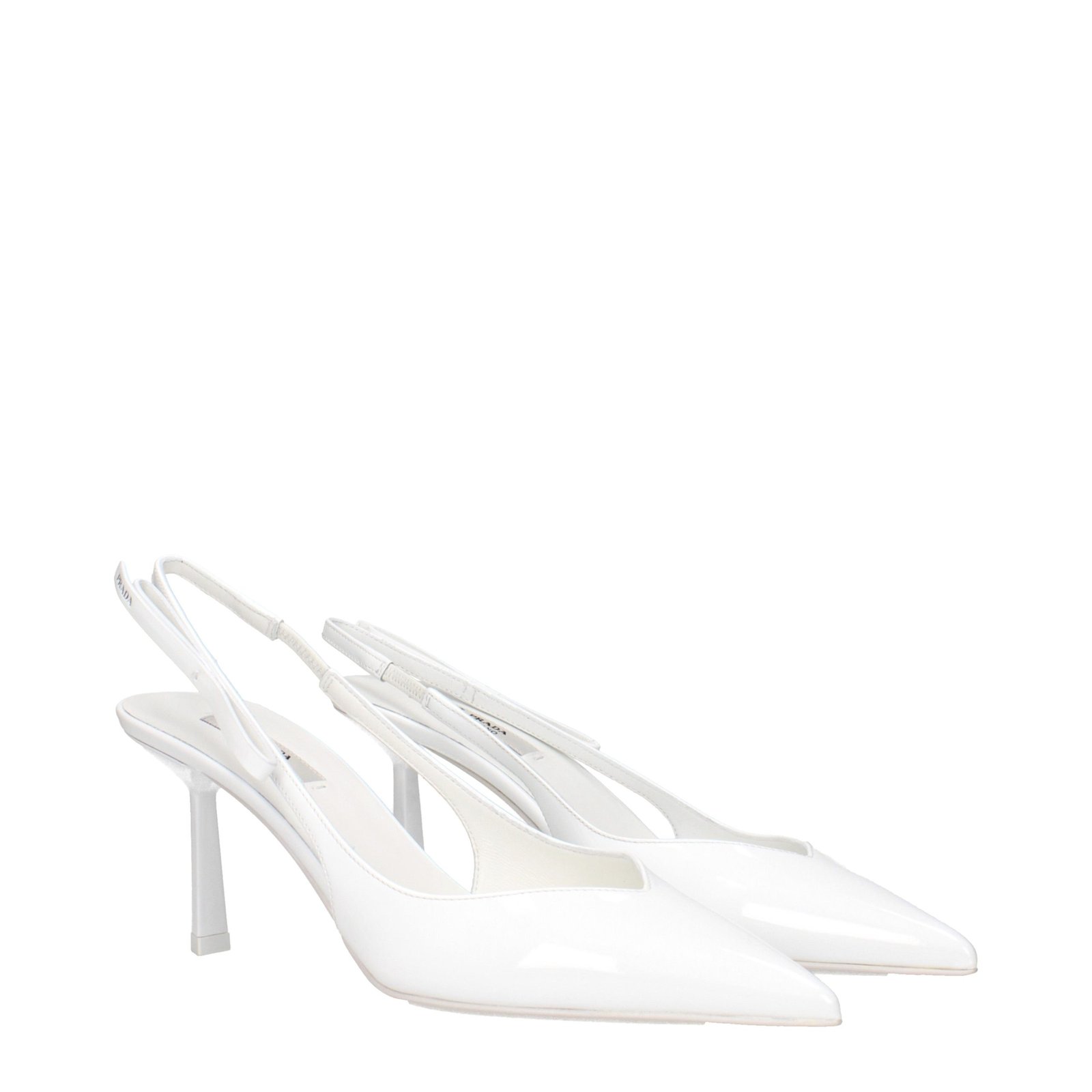 Prada White Leather High Heel Pumps - Image 2
