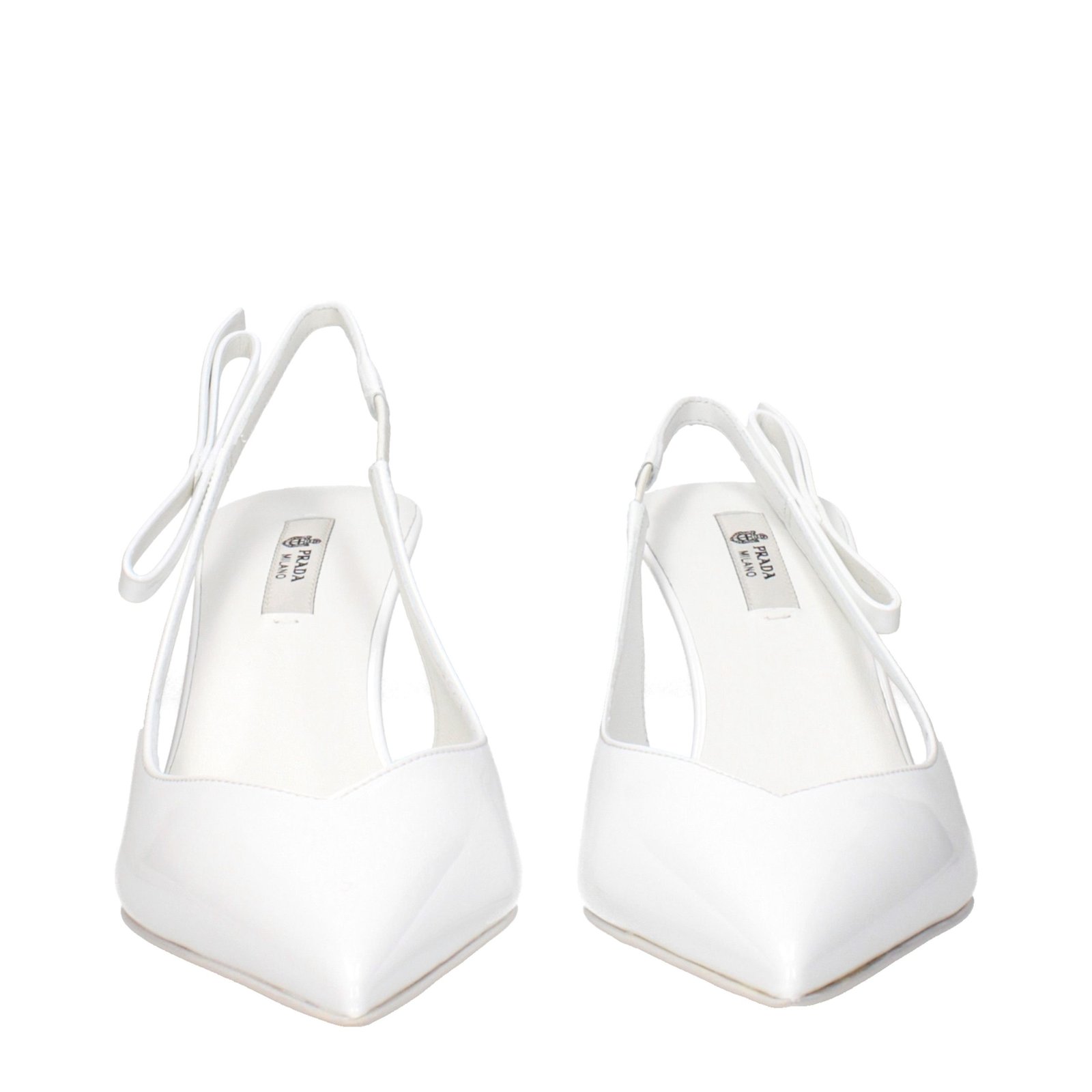 Prada White Leather High Heel Pumps - Image 3
