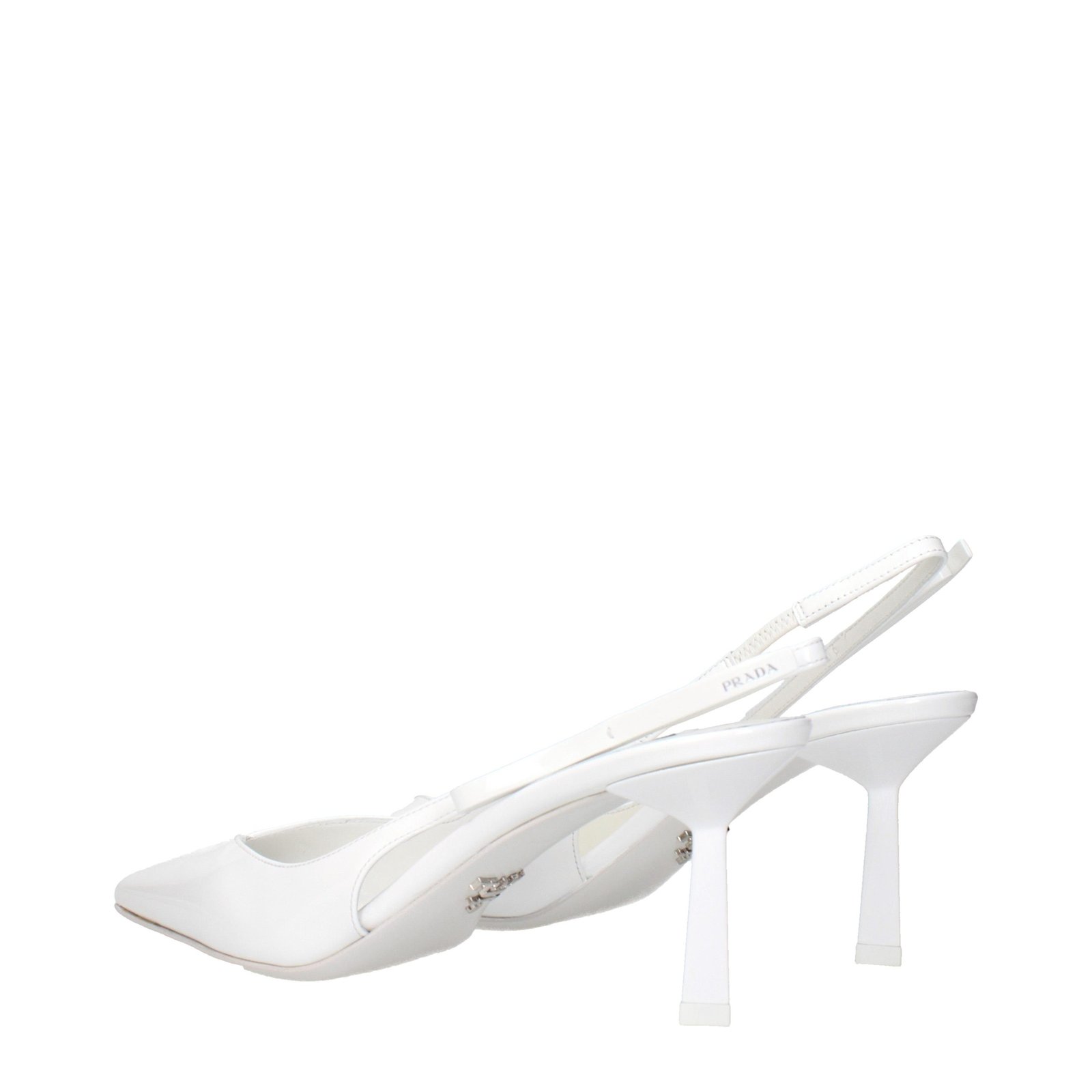 Prada White Leather High Heel Pumps - Image 4