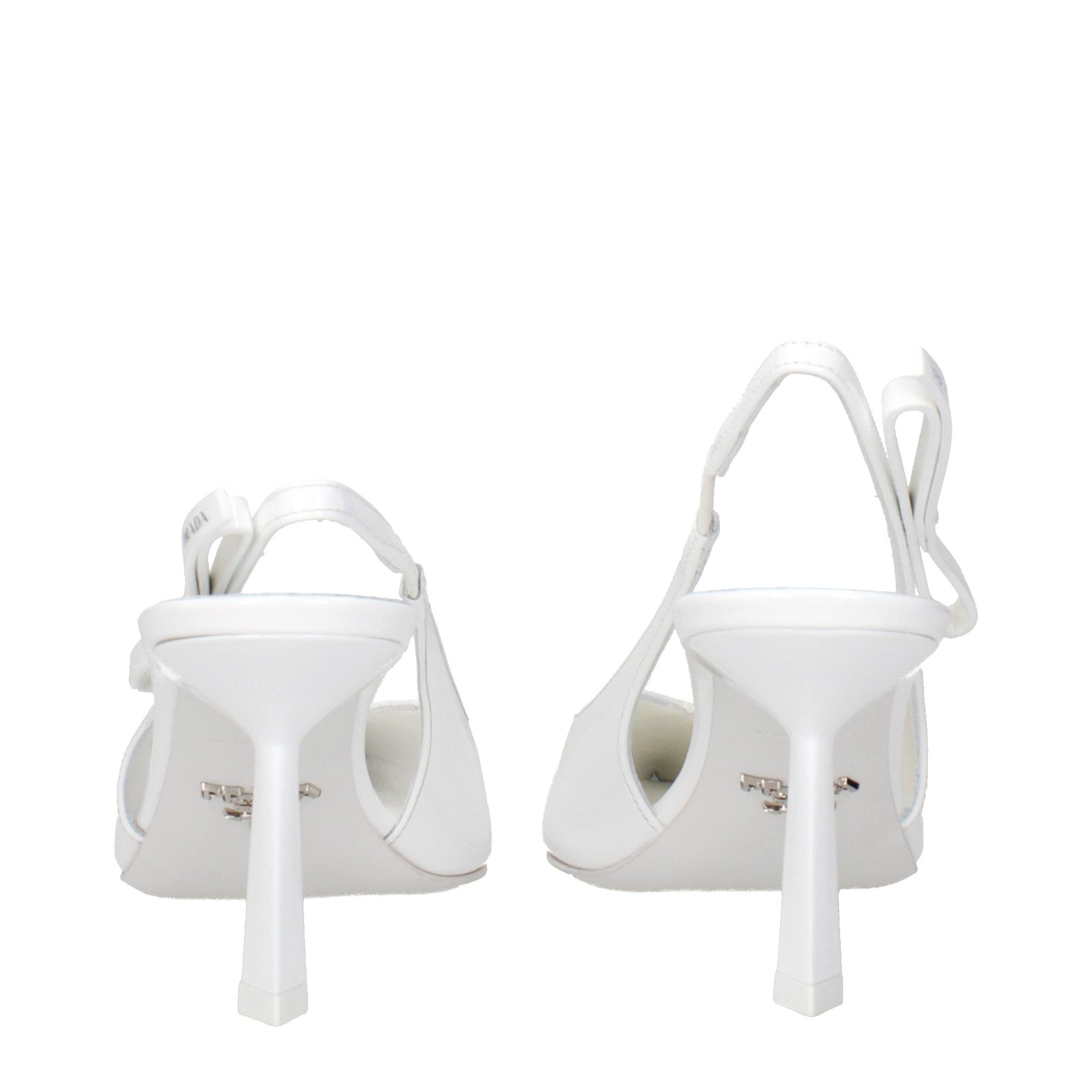 Prada White Leather High Heel Pumps - Image 5