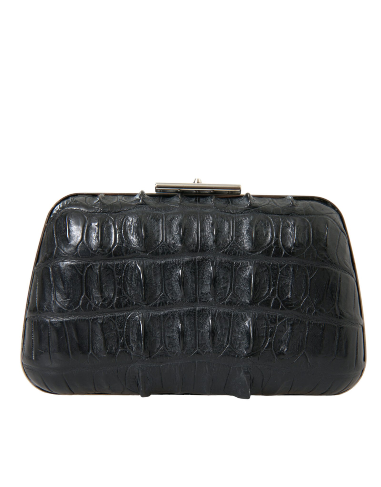 Balenciaga Black Exotic Skin Leather Shoulder Crossbody Box Clutch Bag - Image 3