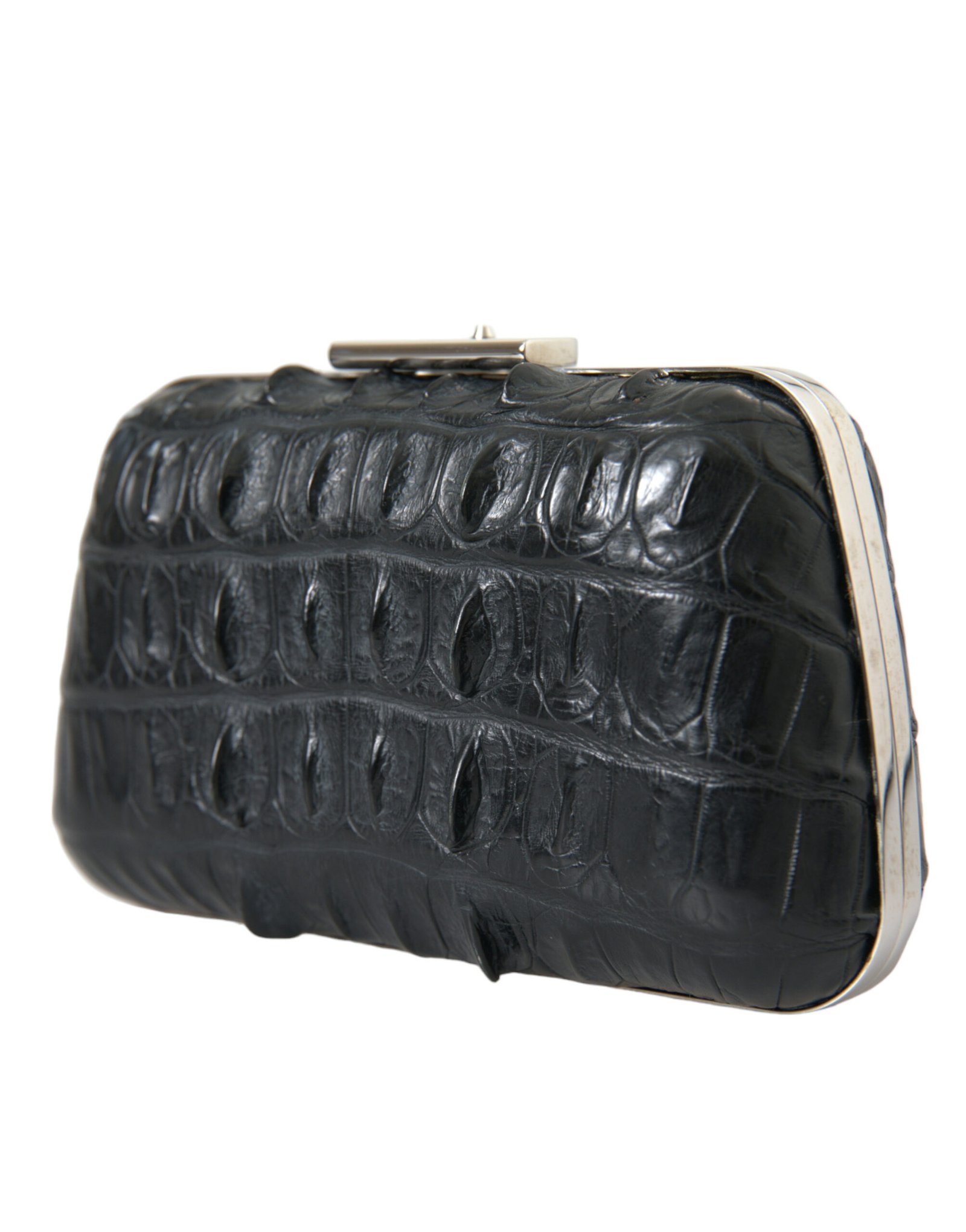 Balenciaga Black Exotic Skin Leather Shoulder Crossbody Box Clutch Bag - Image 4