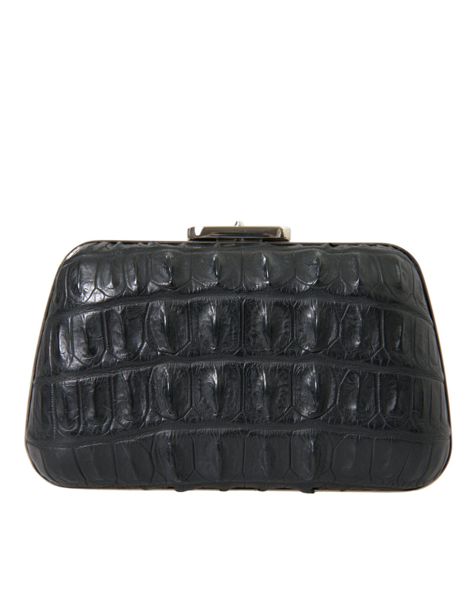 Balenciaga Black Exotic Skin Leather Shoulder Crossbody Box Clutch Bag - Image 5