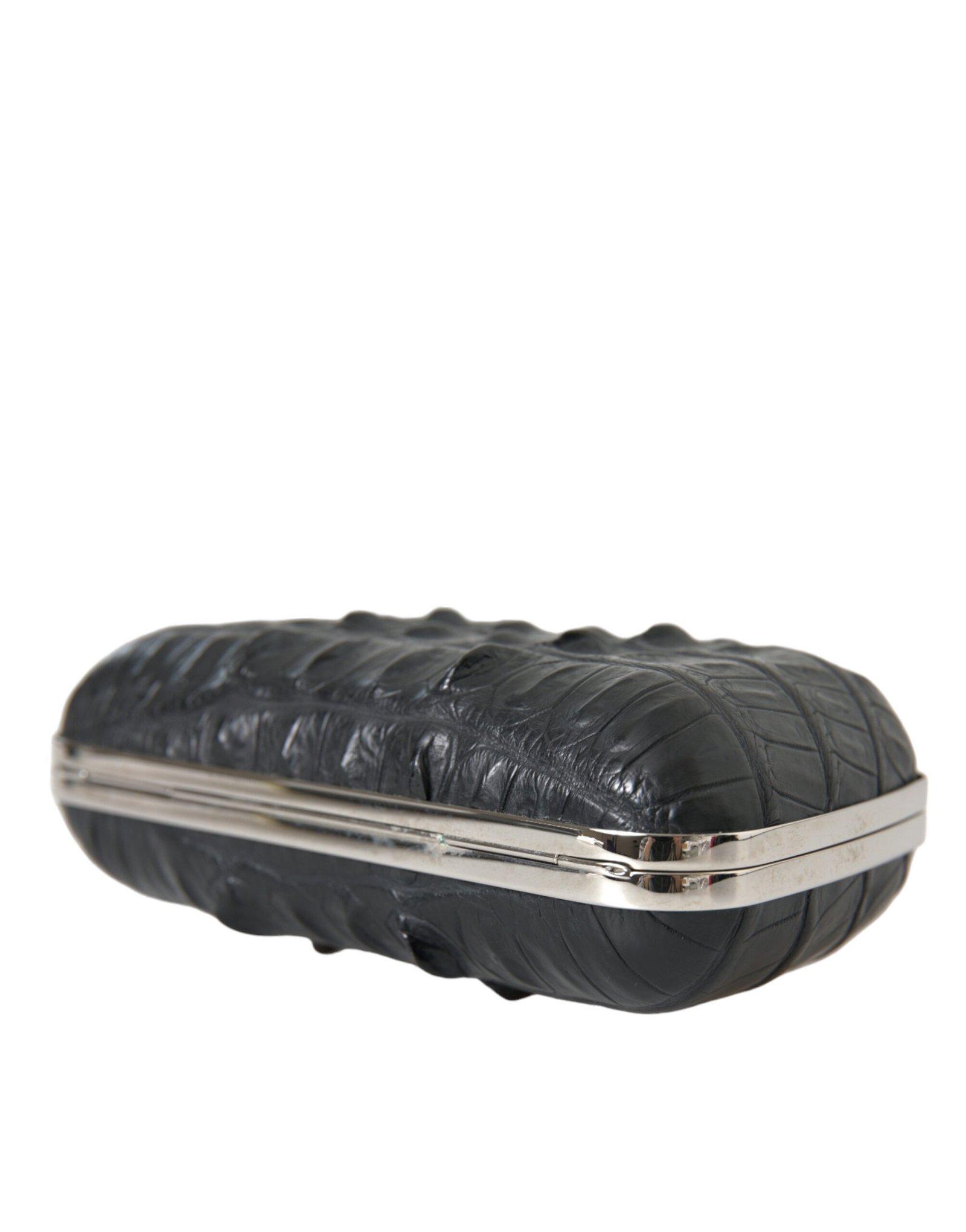 Balenciaga Black Exotic Skin Leather Shoulder Crossbody Box Clutch Bag - Image 6