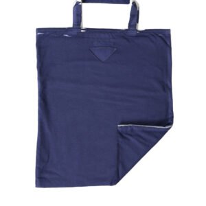 Prada Blue Jersey Fabric Logo Shoulder Shopping Tote Shopping Bag