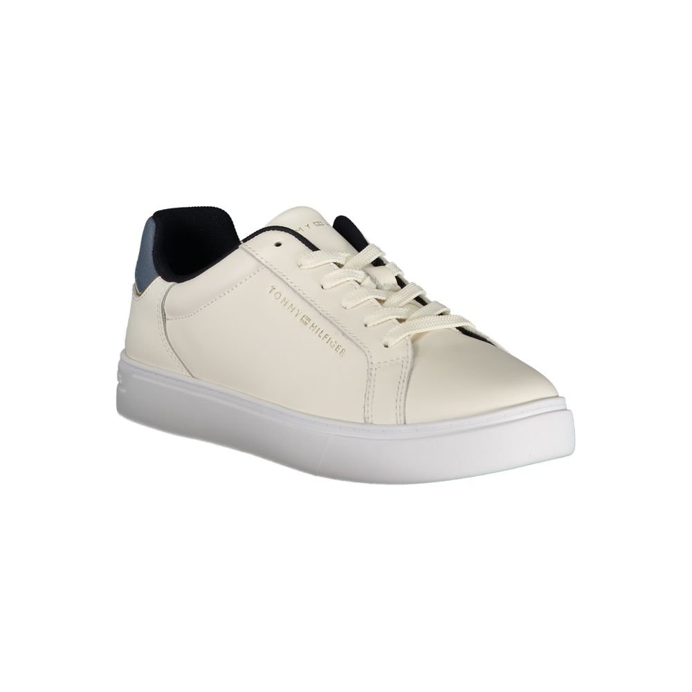 Tommy Hilfiger Beige Leather Women Sneaker - Image 2